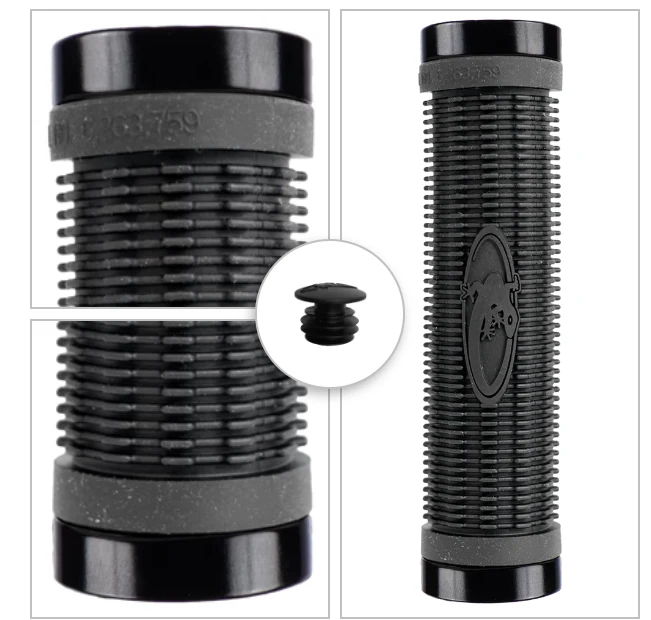Lizard Skins Charger Dual-Clamp Lock-On BMX MTB Handlebar Grips In Black