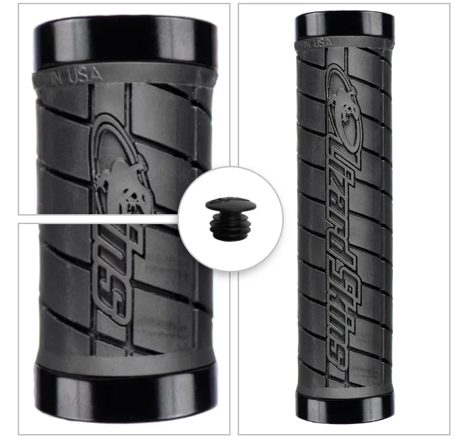 Lizard Skins Logo Dual Clamp Lock-On BMX MTB Handlebar Grips - Image 2