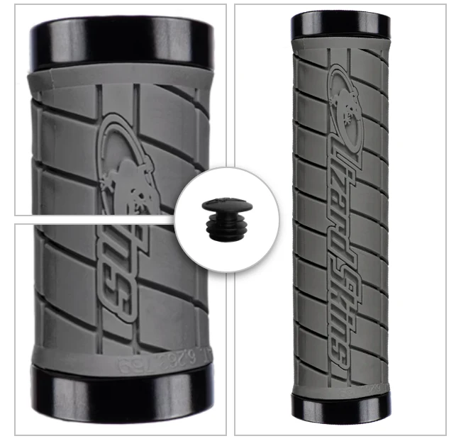 Lizard Skins Logo Dual Clamp Lock-On BMX MTB Handlebar Grips - Image 3