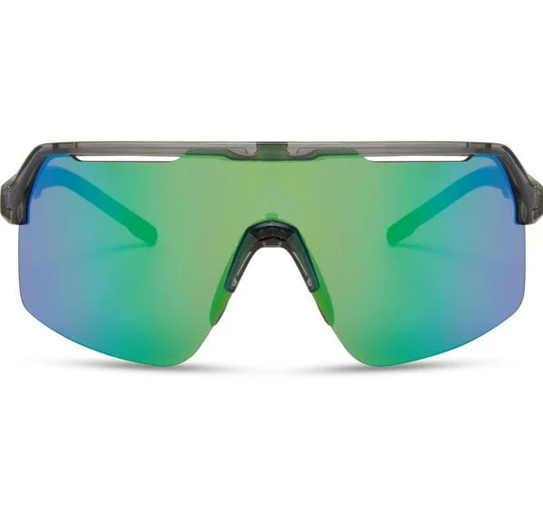 Madison Crypto Air Cycling Sunglasses | Crystal Smoke Frame / Green Mirror Lens - Image 4