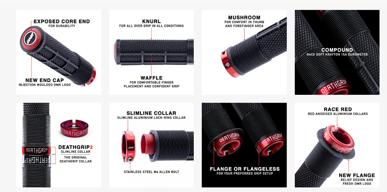 NEW DMR DeathGrip2 Race BMX MTB Trail DH Bicycle Handlebar Grips - Image 8
