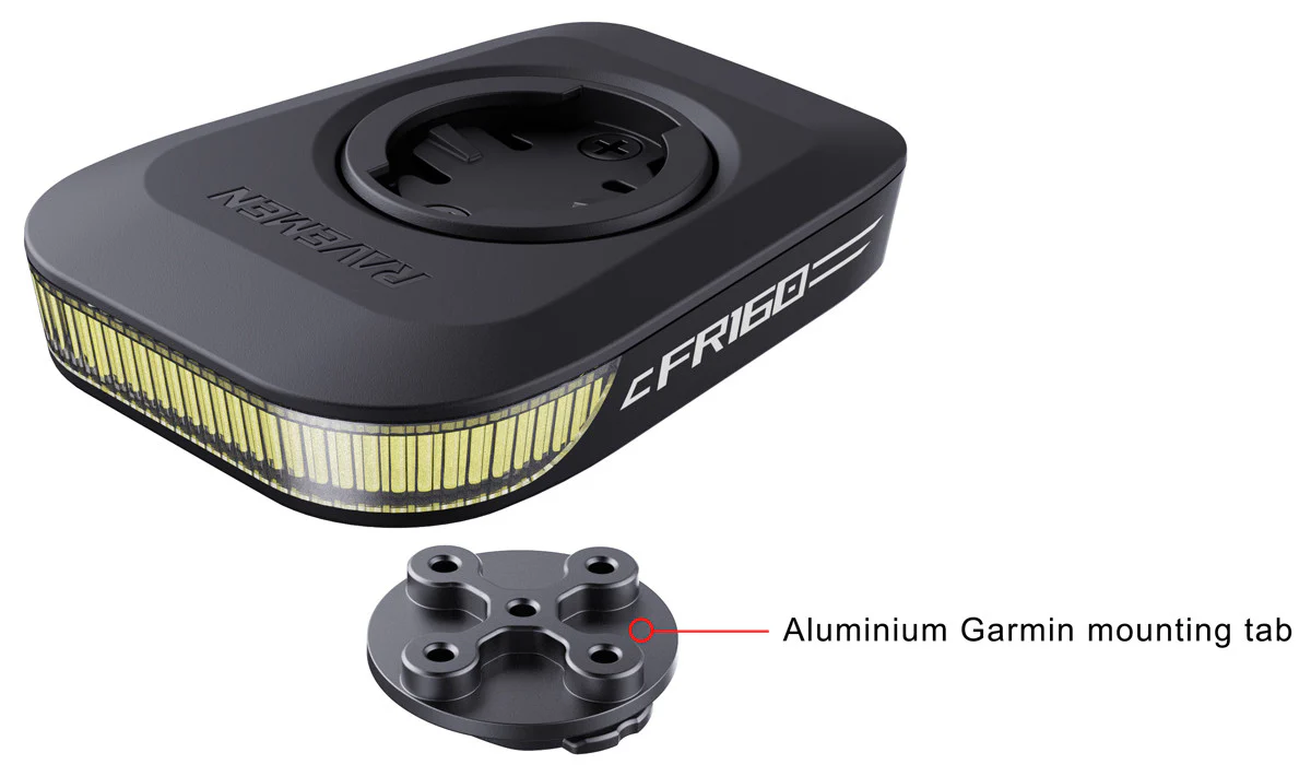 NEW Ravemen FR160 PRO USB Rechargeable Out-Front Front Light with Aluminium Mounting Tab (160 Lumens) - Compatible with Garmin - Image 3