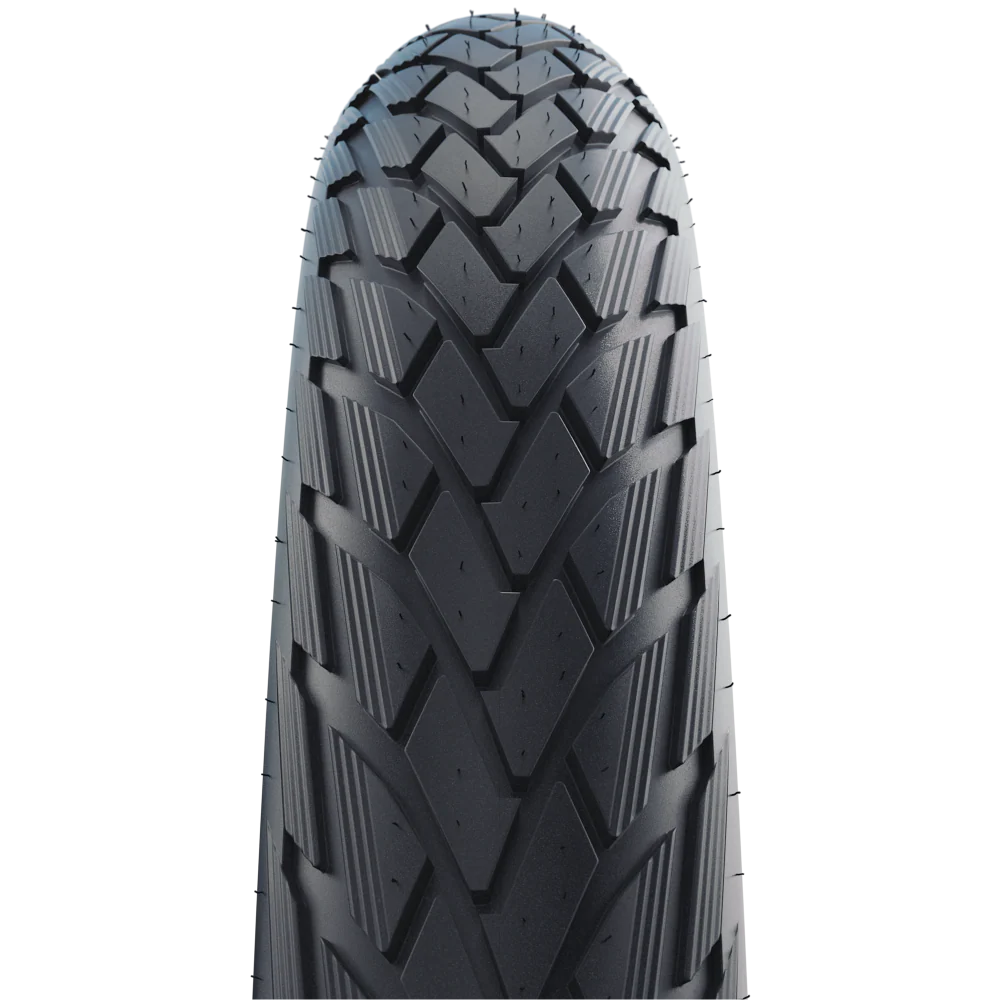 NEW Schwalbe Green Marathon City/Touring E-Bike Compatible Wired Bicycle Tyre in Black/Reflex - Image 4