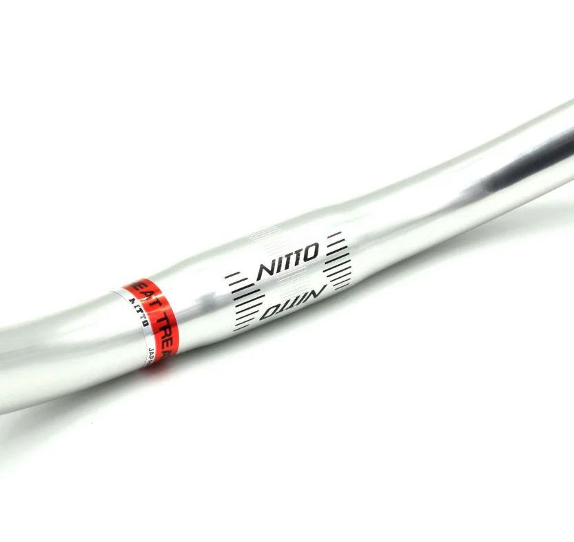 Nitto B352AA Albatross All Round Handlebars | 25.4mm Clamp | Width 550mm  | Silver - Image 4