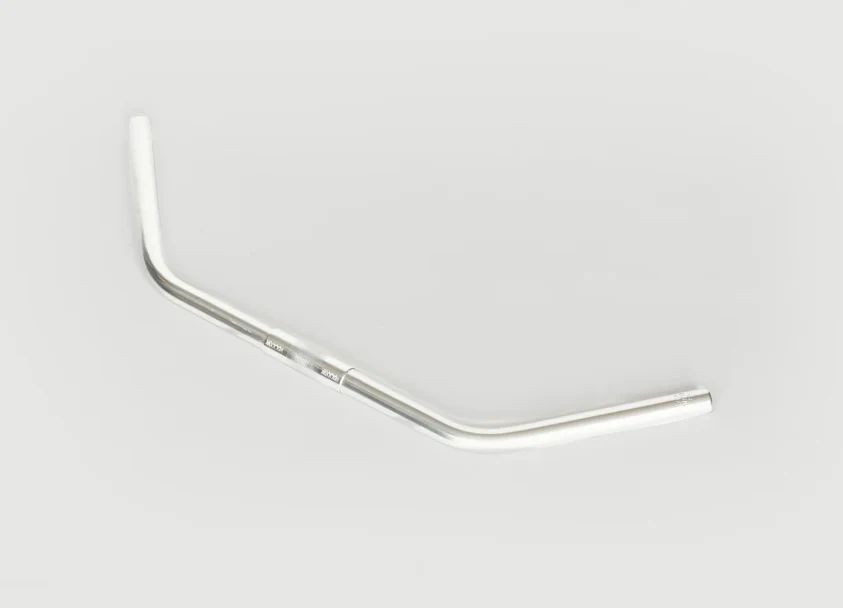Nitto B812AA Flat Swept Back Bicycle Handlebars | 25.4mm Clamp | 610mm Wide | Silver