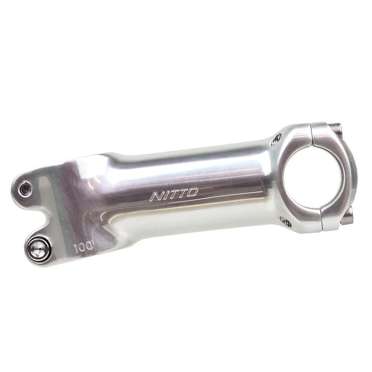 Nitto UI81EX A-Head 26mm Clamp Stamped Bicycle Stem In Silver - Image 3