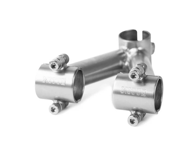 Nitto V-5 Ahead Handlebar Stem | 25.4mm Clamp | Silver - Image 2