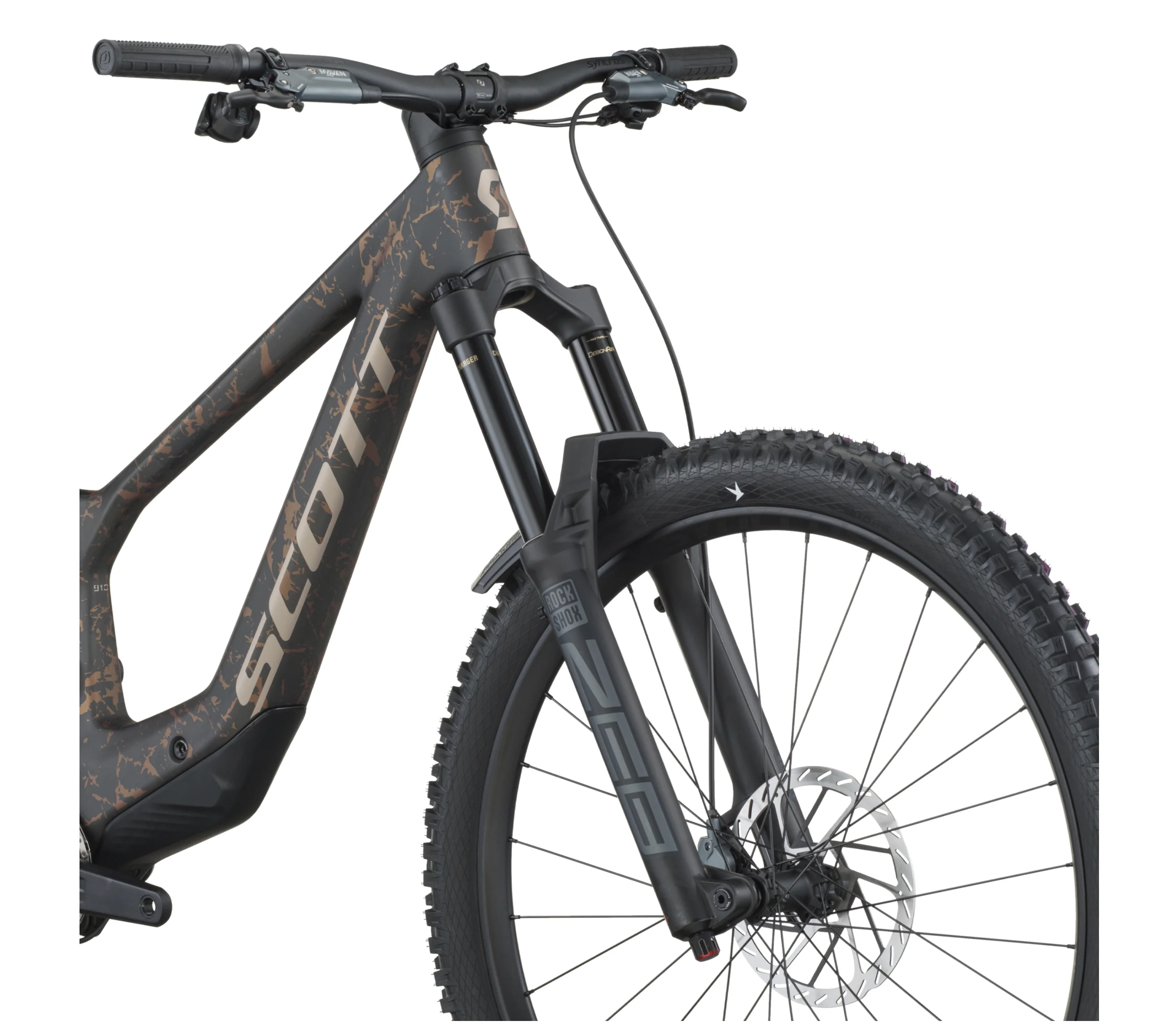 Ransom 910 Full Suspension Mountain Bike In Carbon Black Crackle Bronze - Image 4