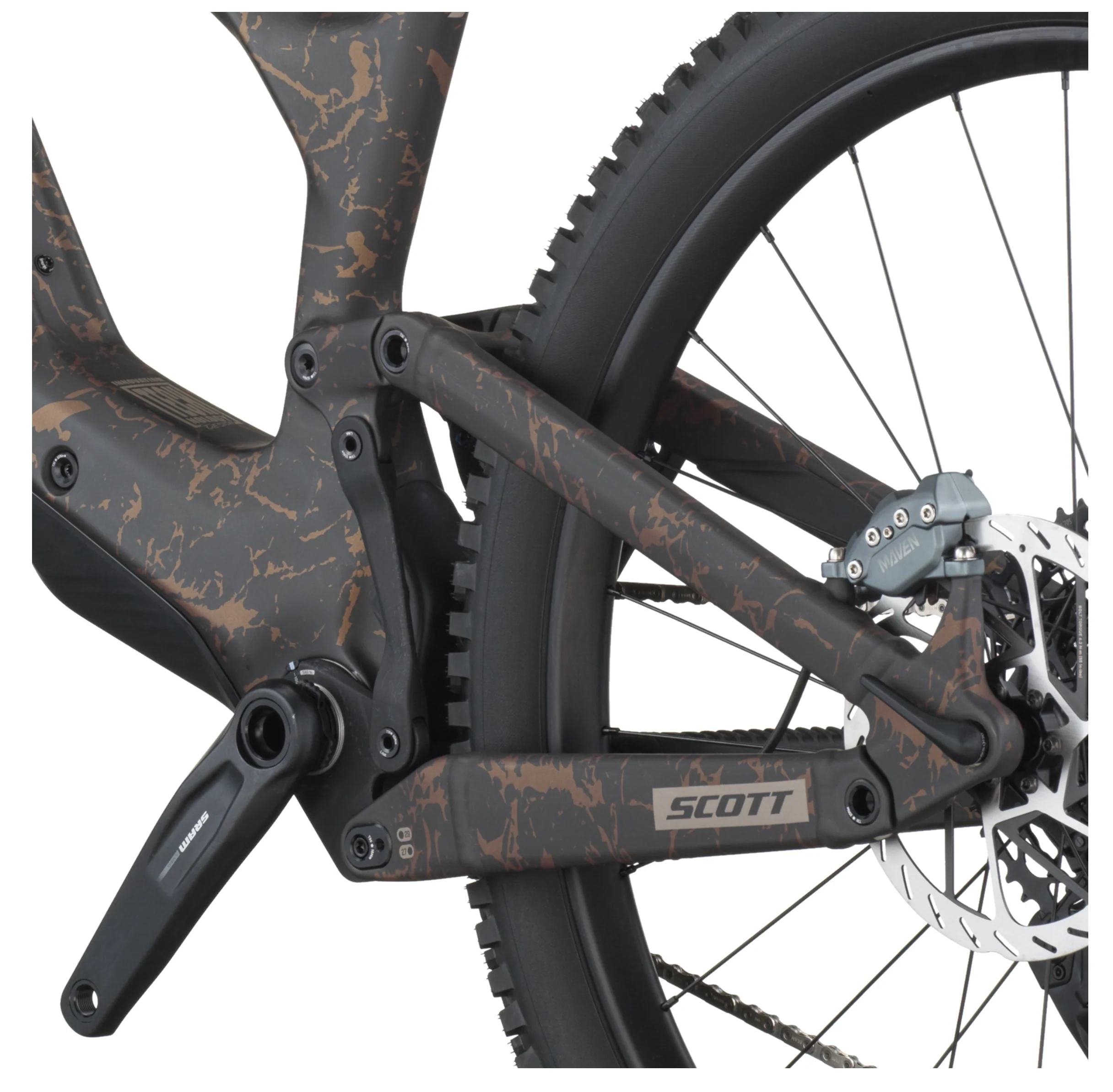 Ransom 910 Full Suspension Mountain Bike In Carbon Black Crackle Bronze - Image 9
