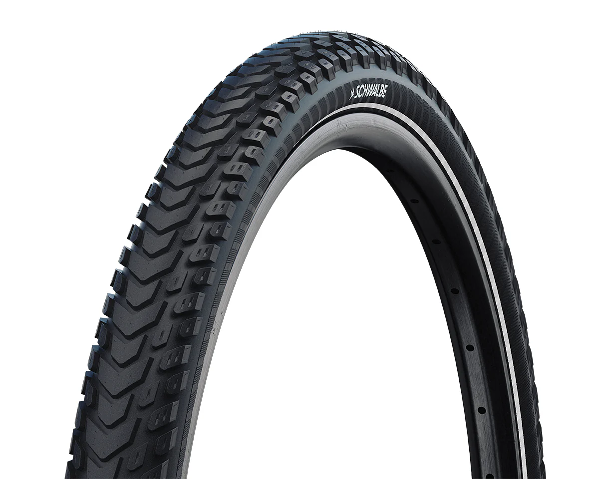Schwalbe '25 Marathon Mondial RaceGuard Touring Wired Tyre In Black Reflex