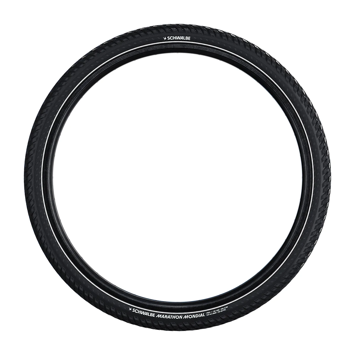 Schwalbe '25 Marathon Mondial RaceGuard Touring Wired Tyre In Black Reflex - Image 3