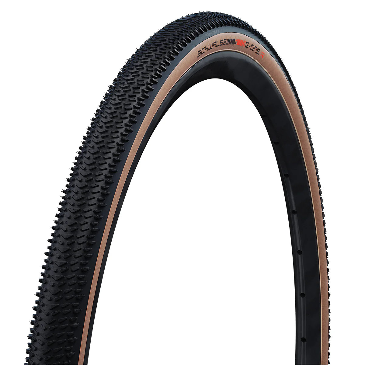 Schwalbe G-One R Pro TLR Race Evo V-Guard Gravel Folding Tyre in Black Trans