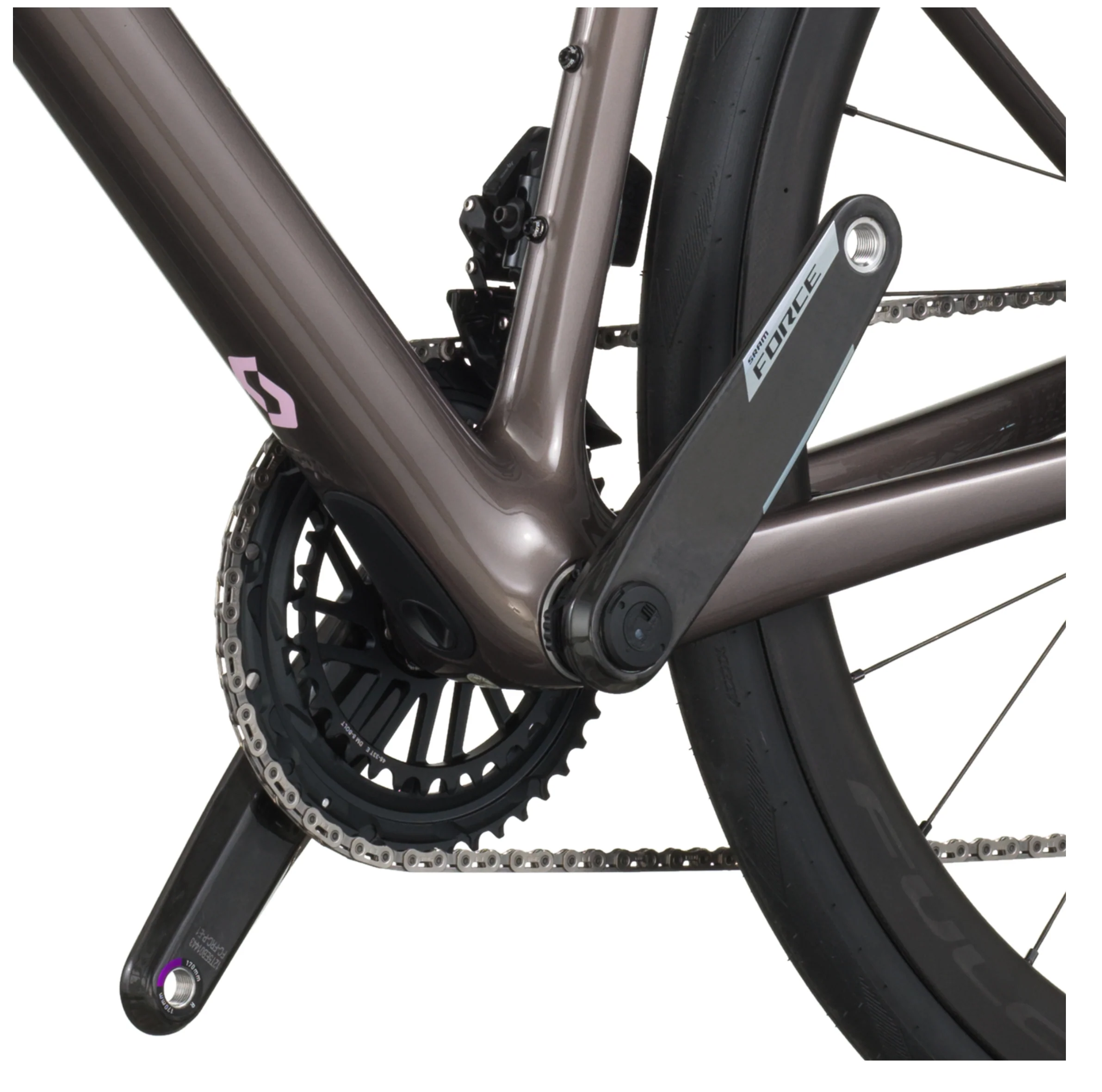 Scott Addict 10 Road Bike In Plum Grey - Image 6