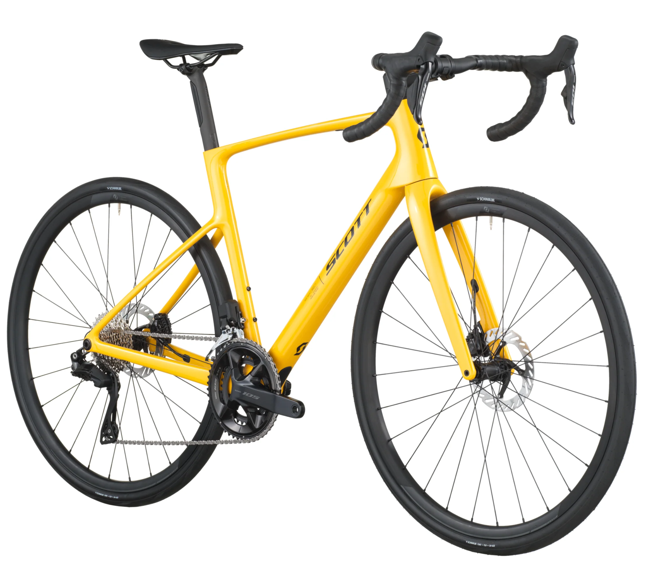 Scott Addict 40 Road Bike - Vivid Yellow - Image 2