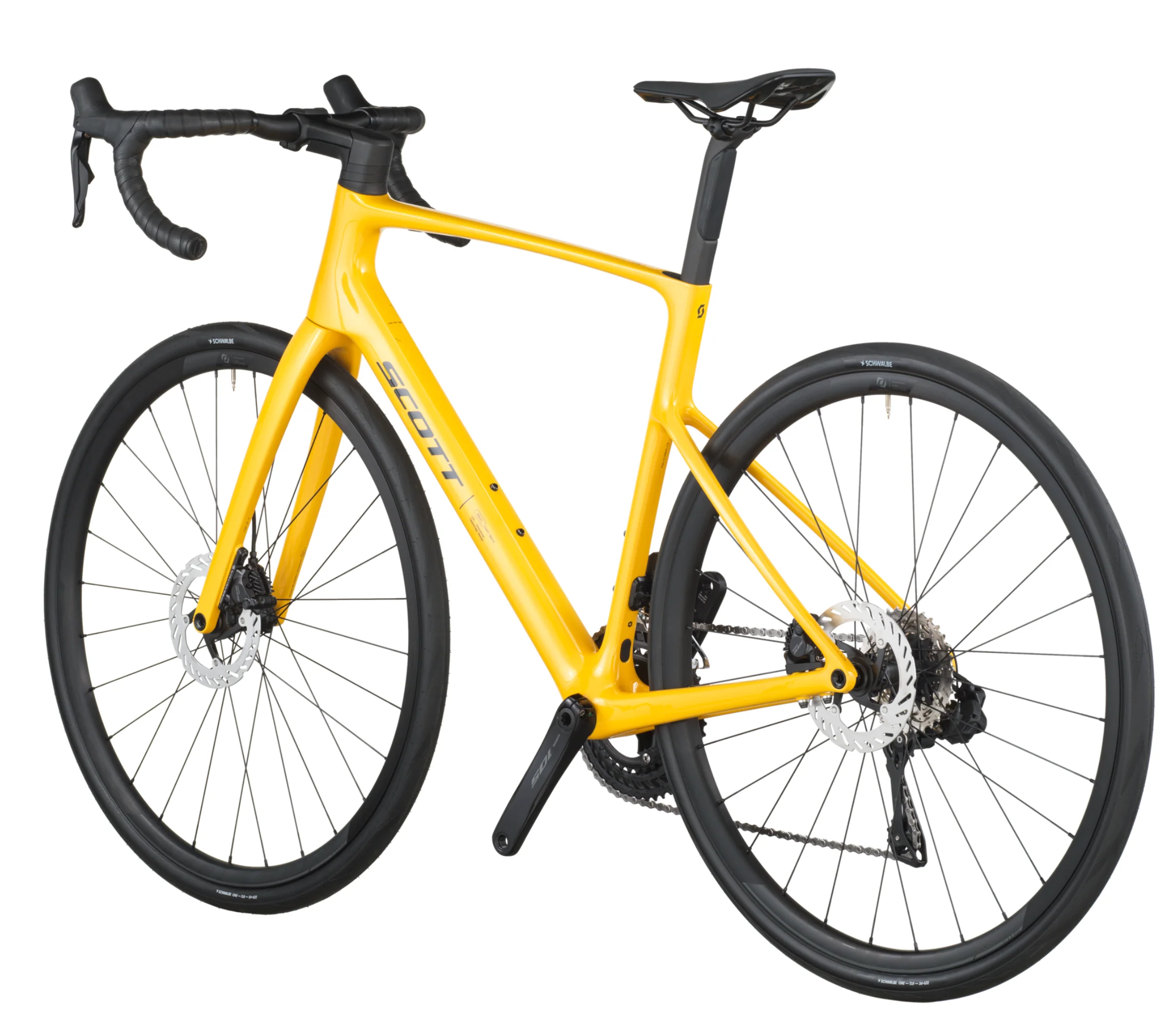 Scott Addict 40 Road Bike - Vivid Yellow - Image 3