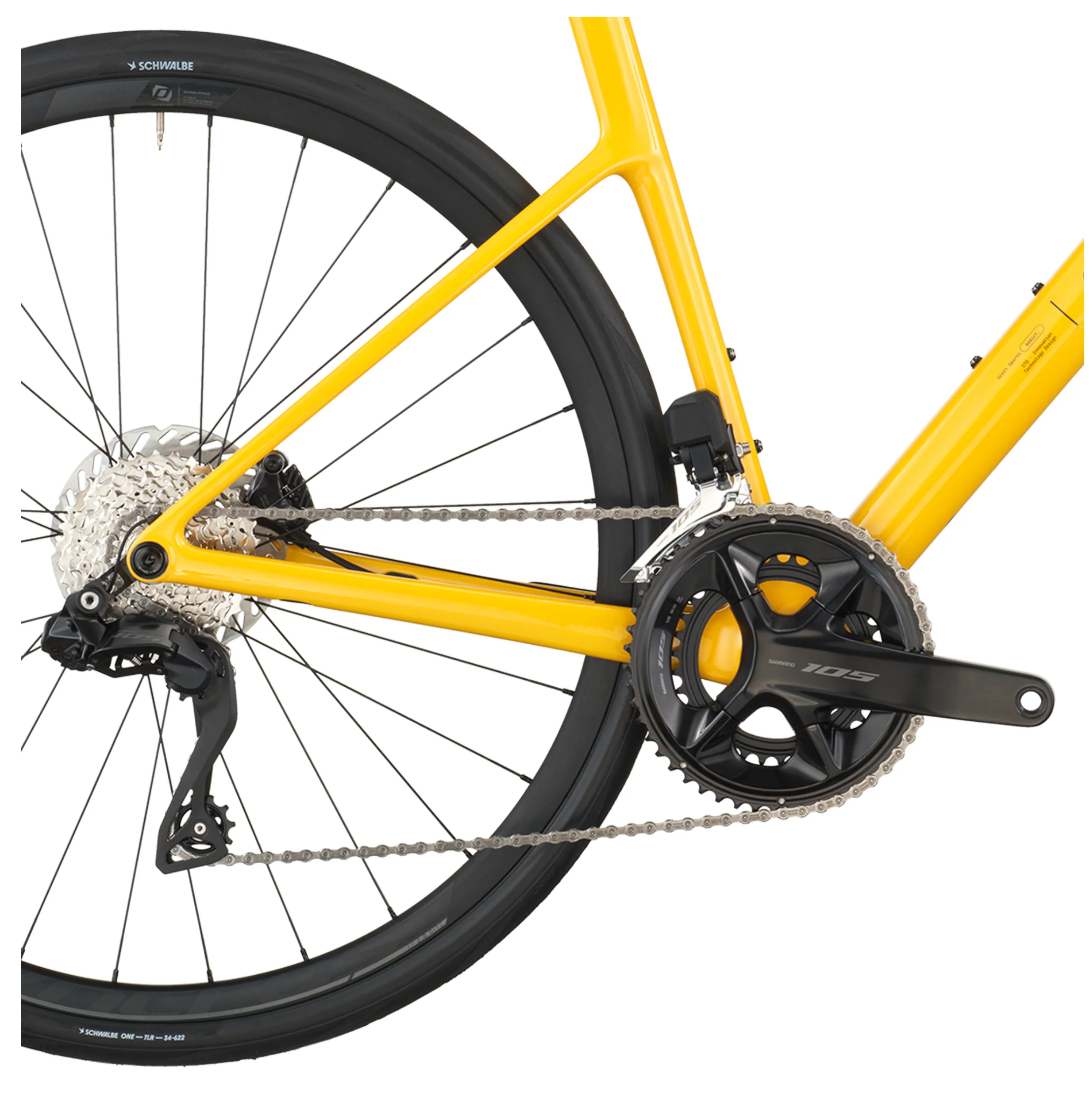 Scott Addict 40 Road Bike - Vivid Yellow - Image 4