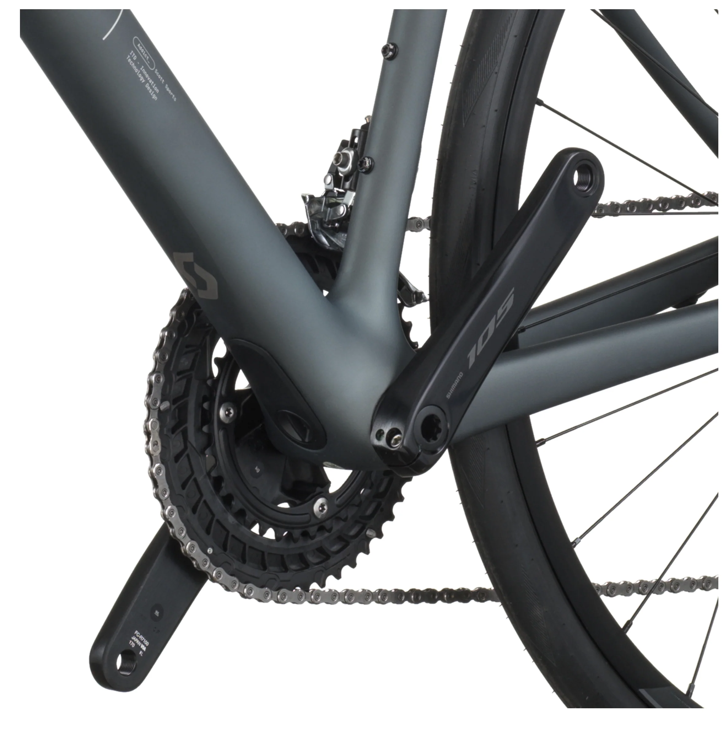 Scott Addict 50 Road Bike - Carbon Grey - Image 6