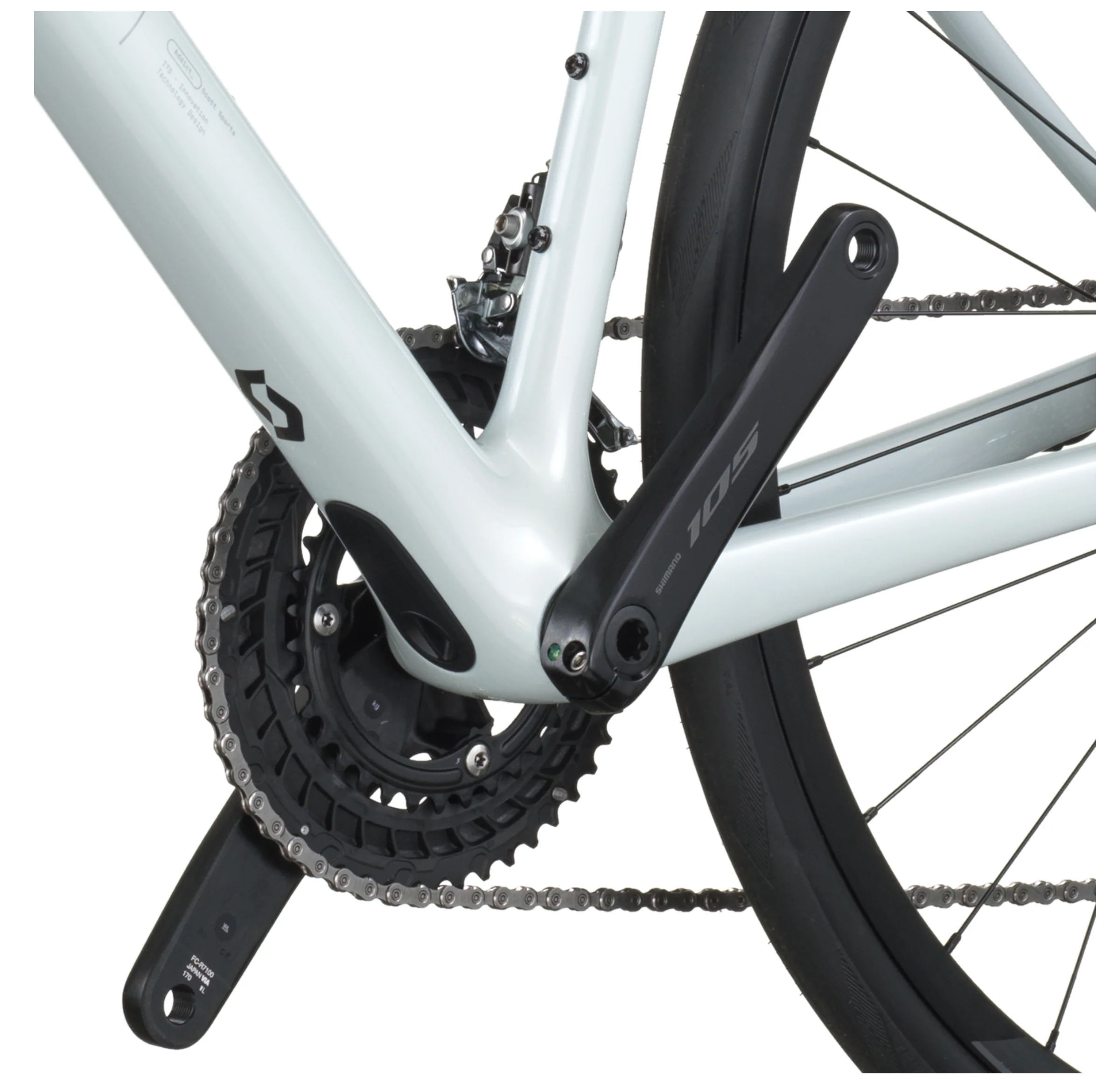 Scott Addict 50 Road Bike - Cumulus White - Image 6