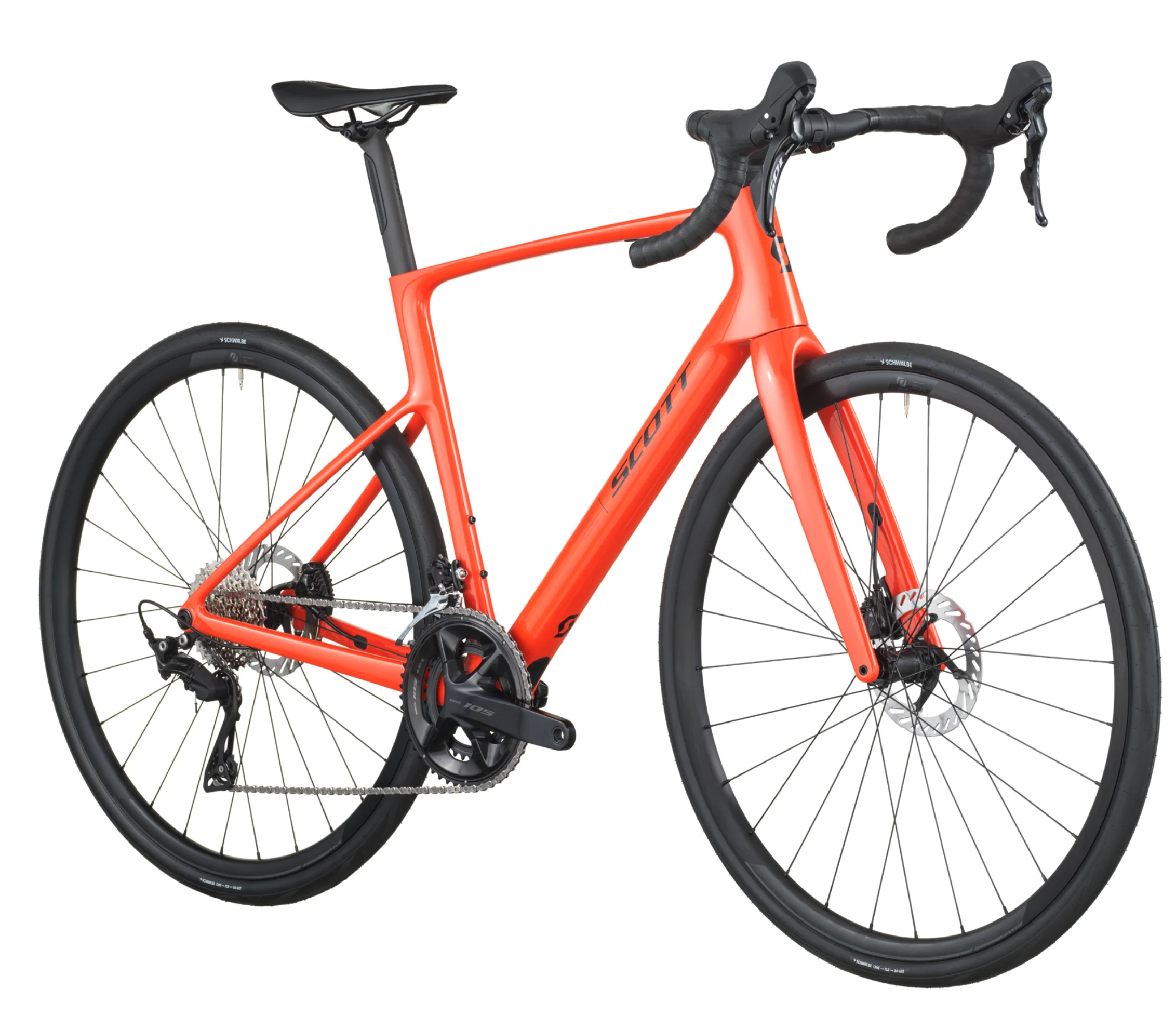 Scott Addict 50 Road Bike - Flame Orange - Image 2