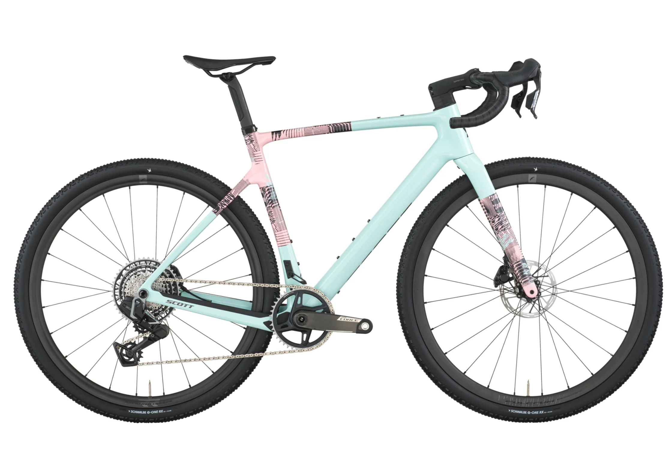 Scott Addict Gravel 10 Gravel Bike In Gelato Blue Gelato Pink