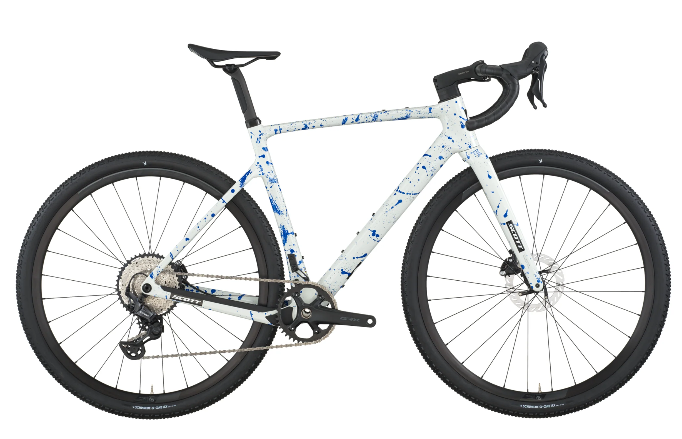 Scott Addict Gravel 30 Gravel Bike In White Splatter Blue