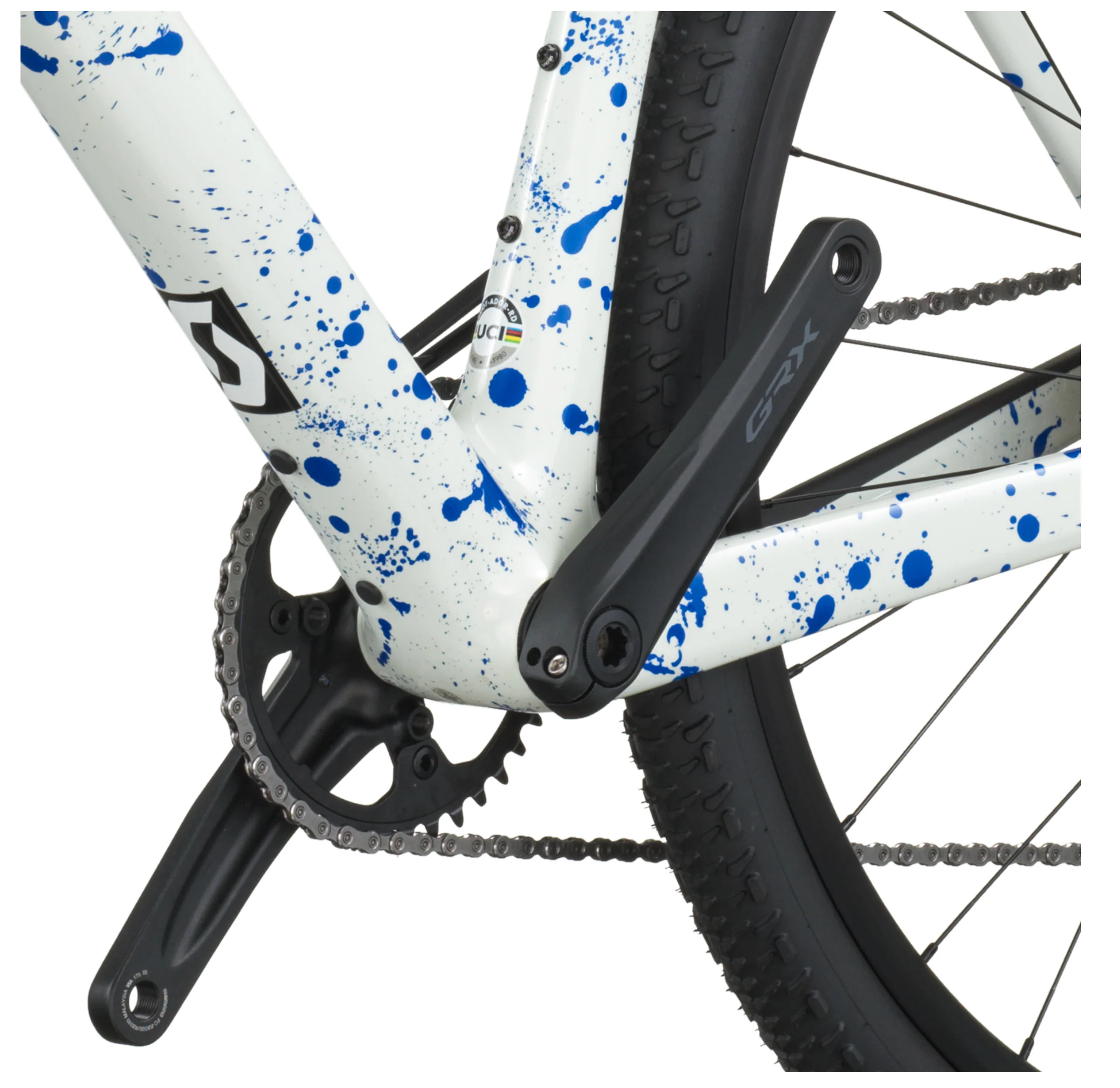Scott Addict Gravel 30 Gravel Bike In White Splatter Blue - Image 6