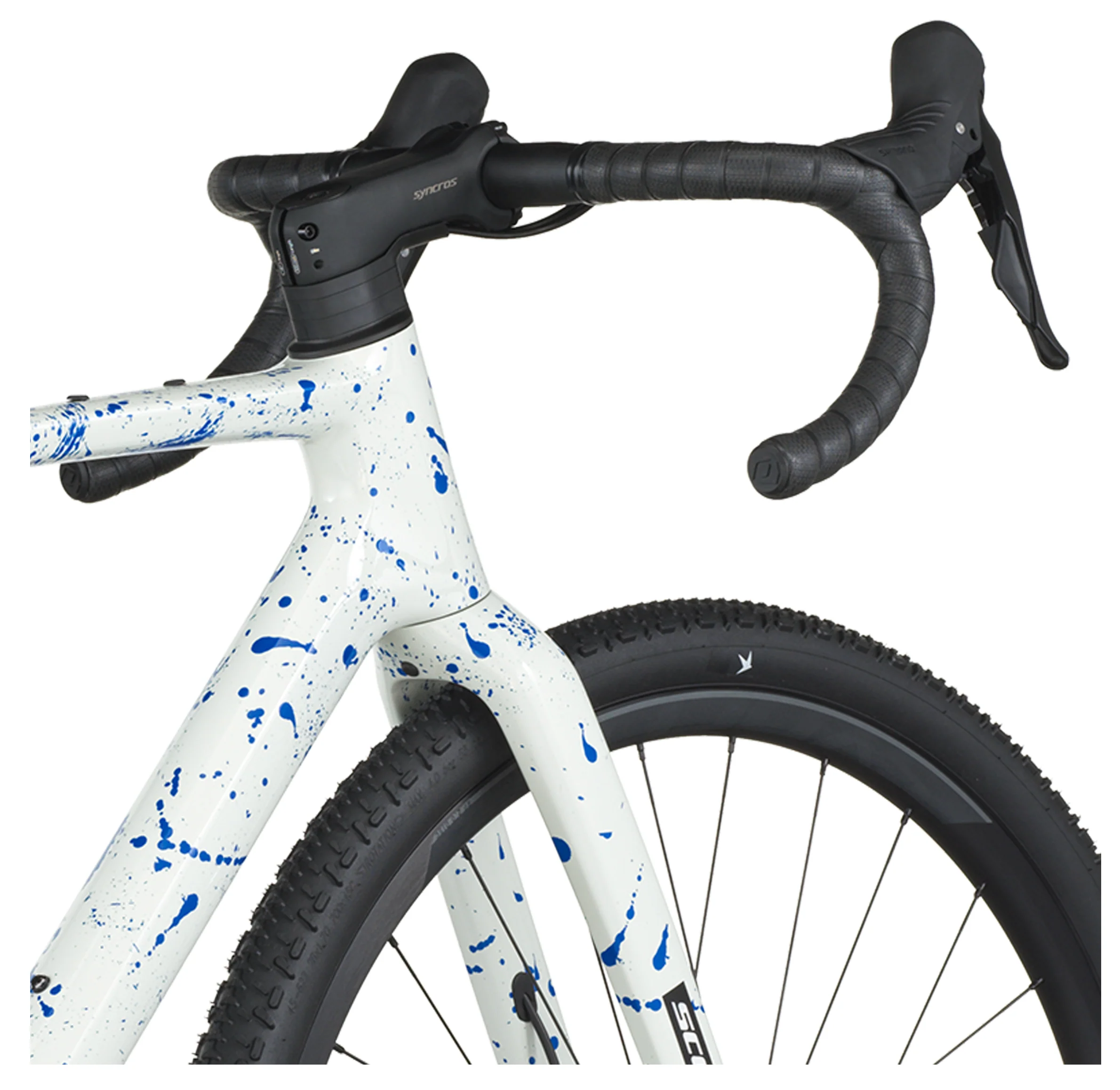 Scott Addict Gravel 30 Gravel Bike In White Splatter Blue - Image 7
