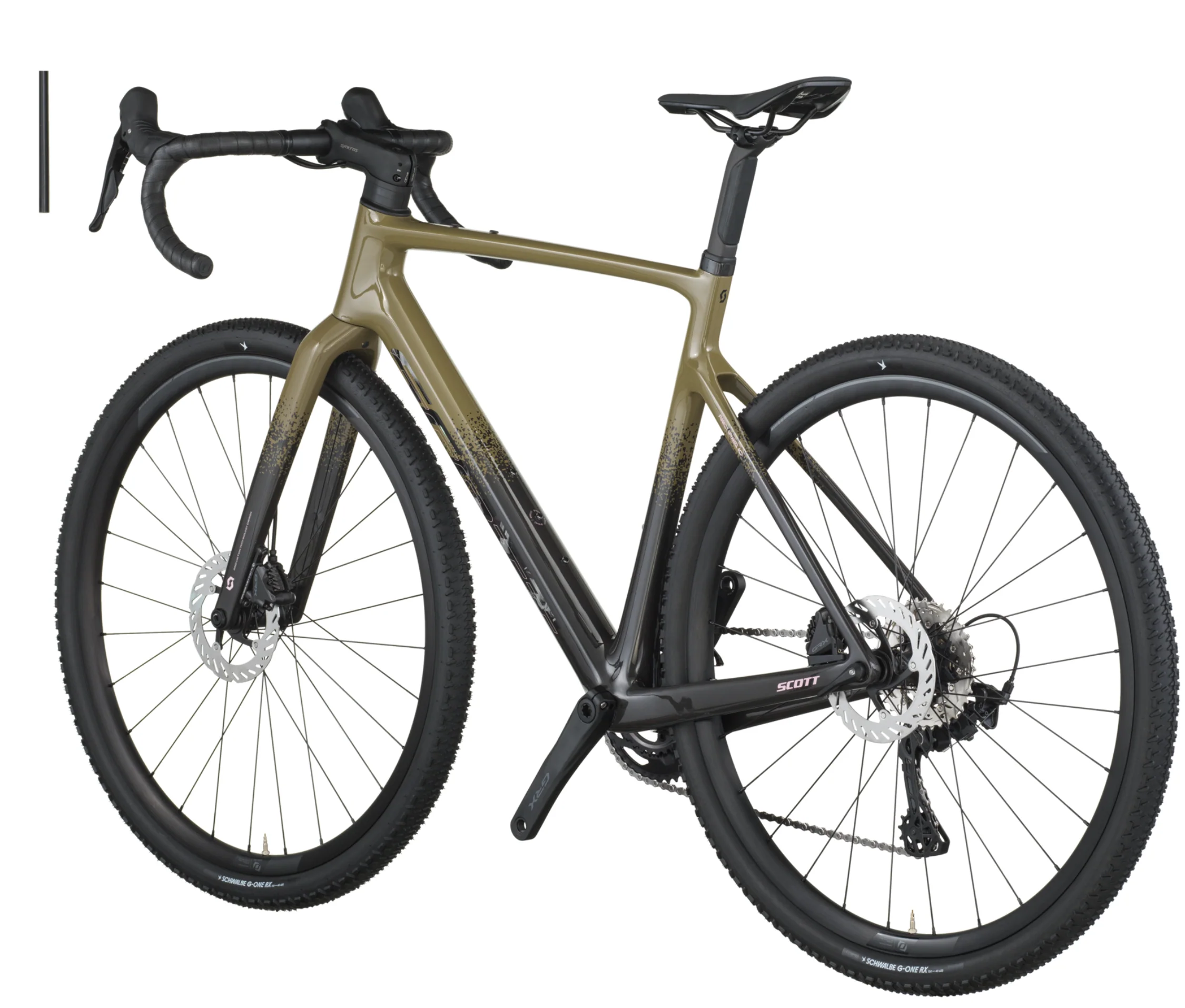 Scott Addict Gravel 40 Gravel Bike In Kaki Green Carbon Black - Image 3