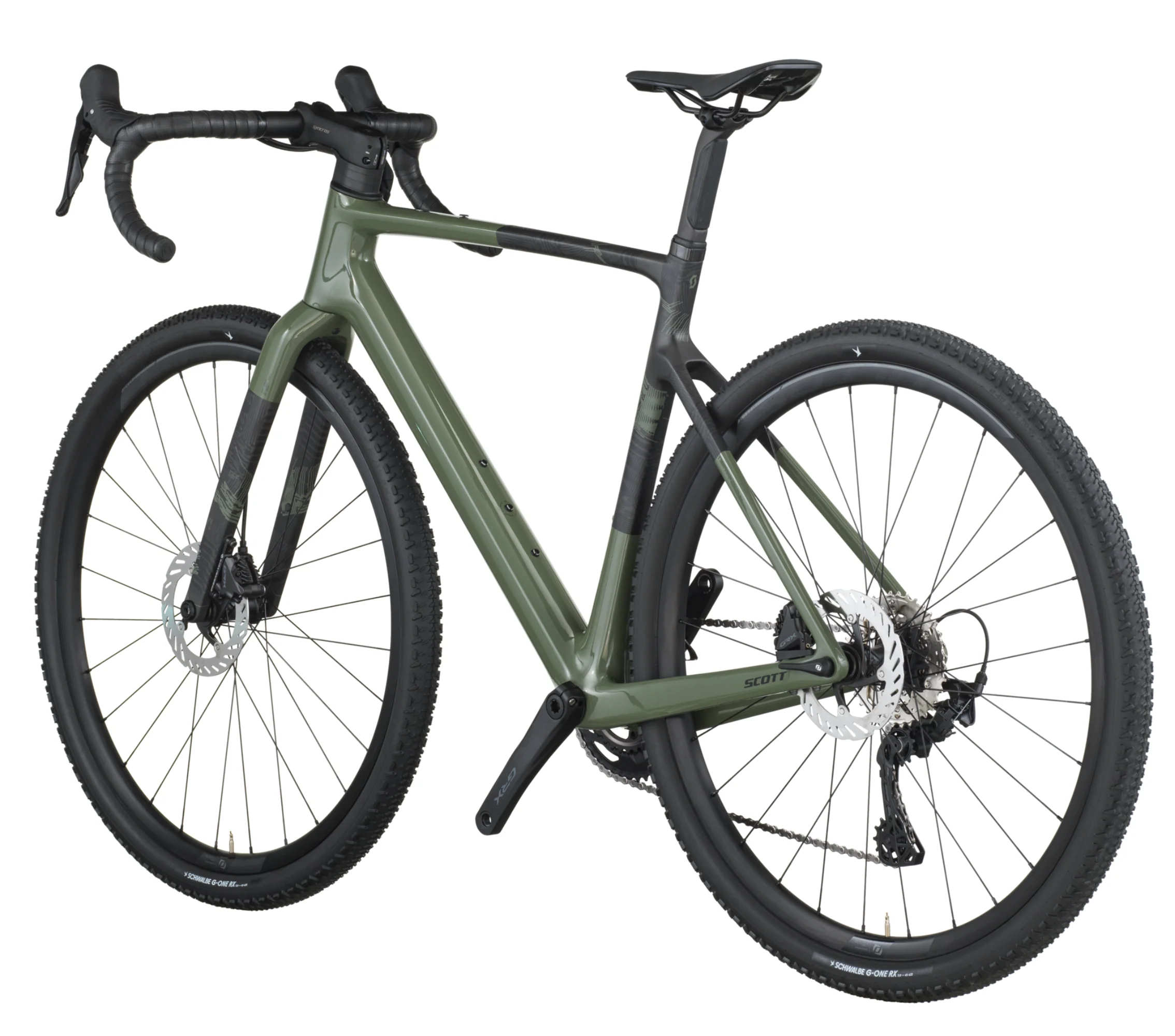 Scott Addict Gravel 40 Gravel Bike In Wenge Green - Image 3