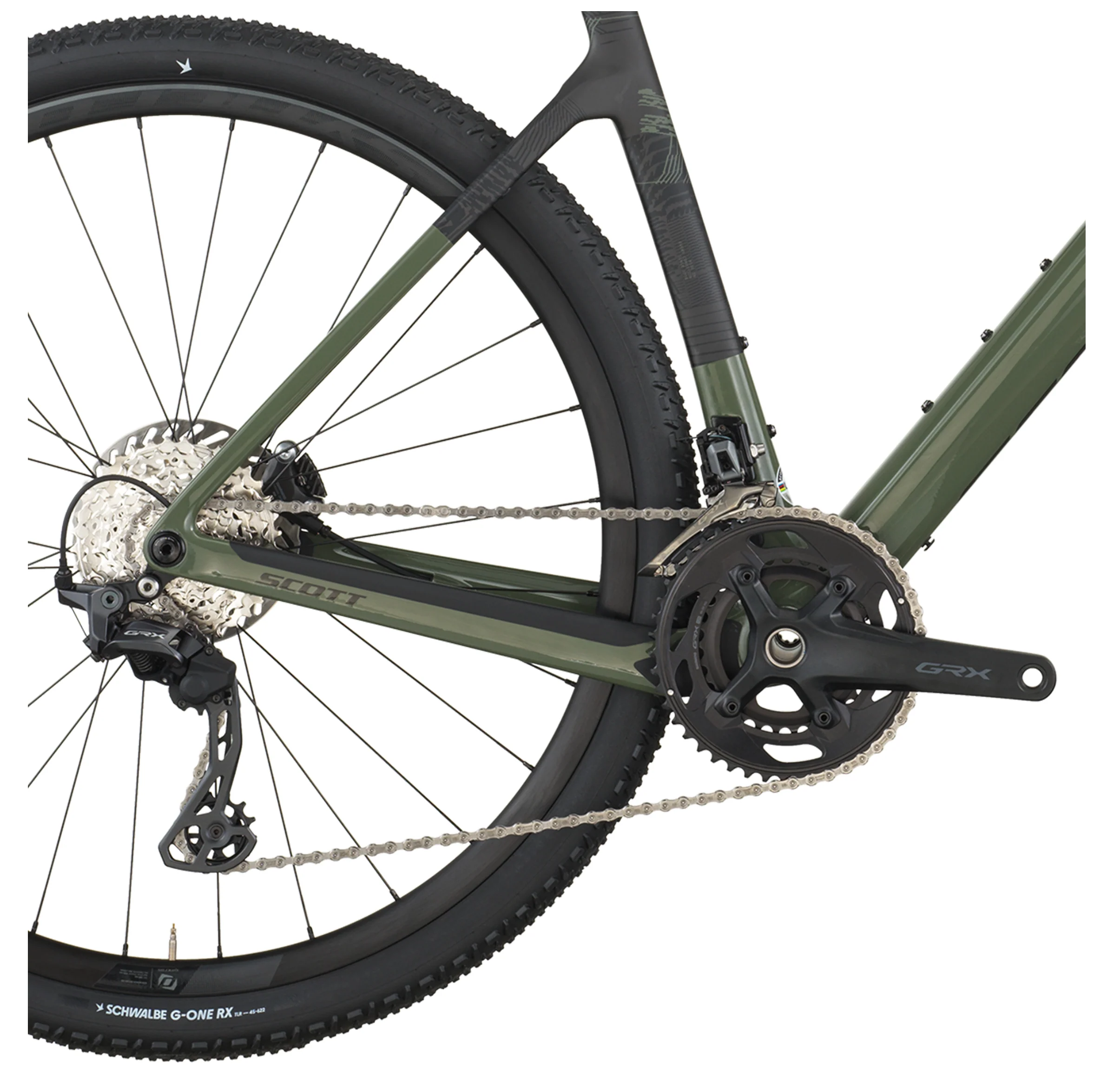 Scott Addict Gravel 40 Gravel Bike In Wenge Green - Image 4