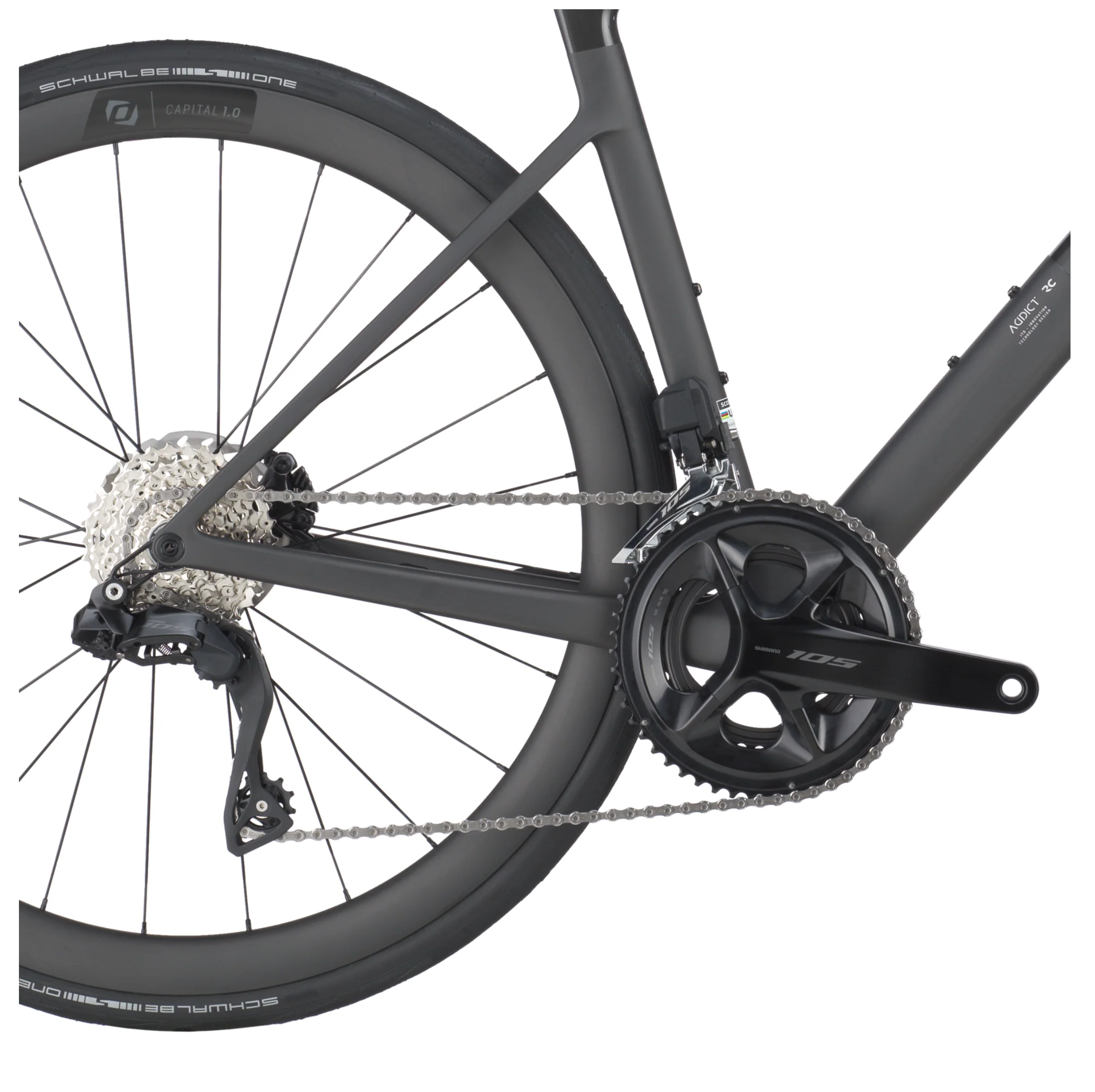 Scott Addict RC 30 Road Bike Carbon Black - Image 5