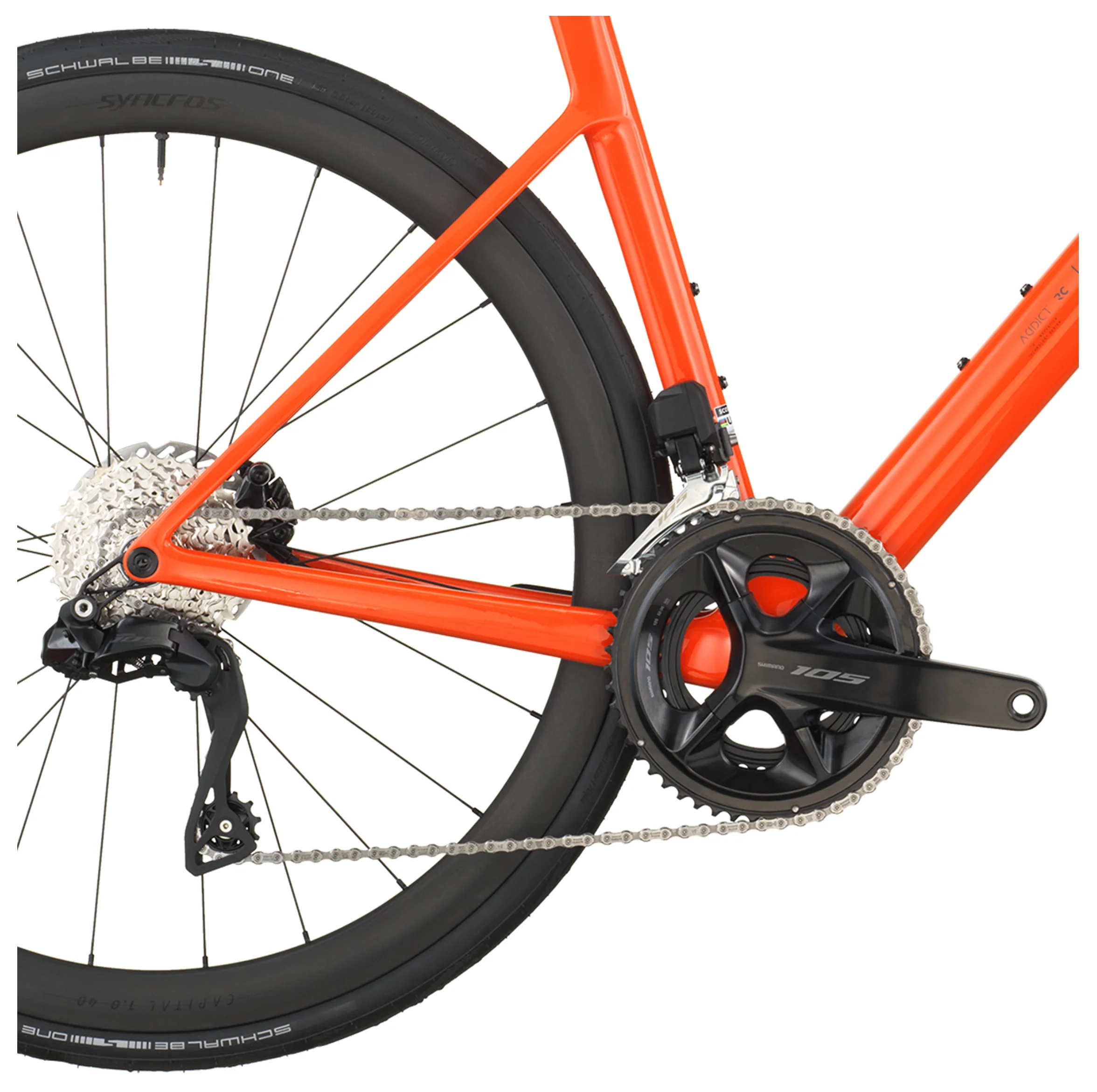 Scott Addict RC 30 Road Bike Flame Orange - Image 3