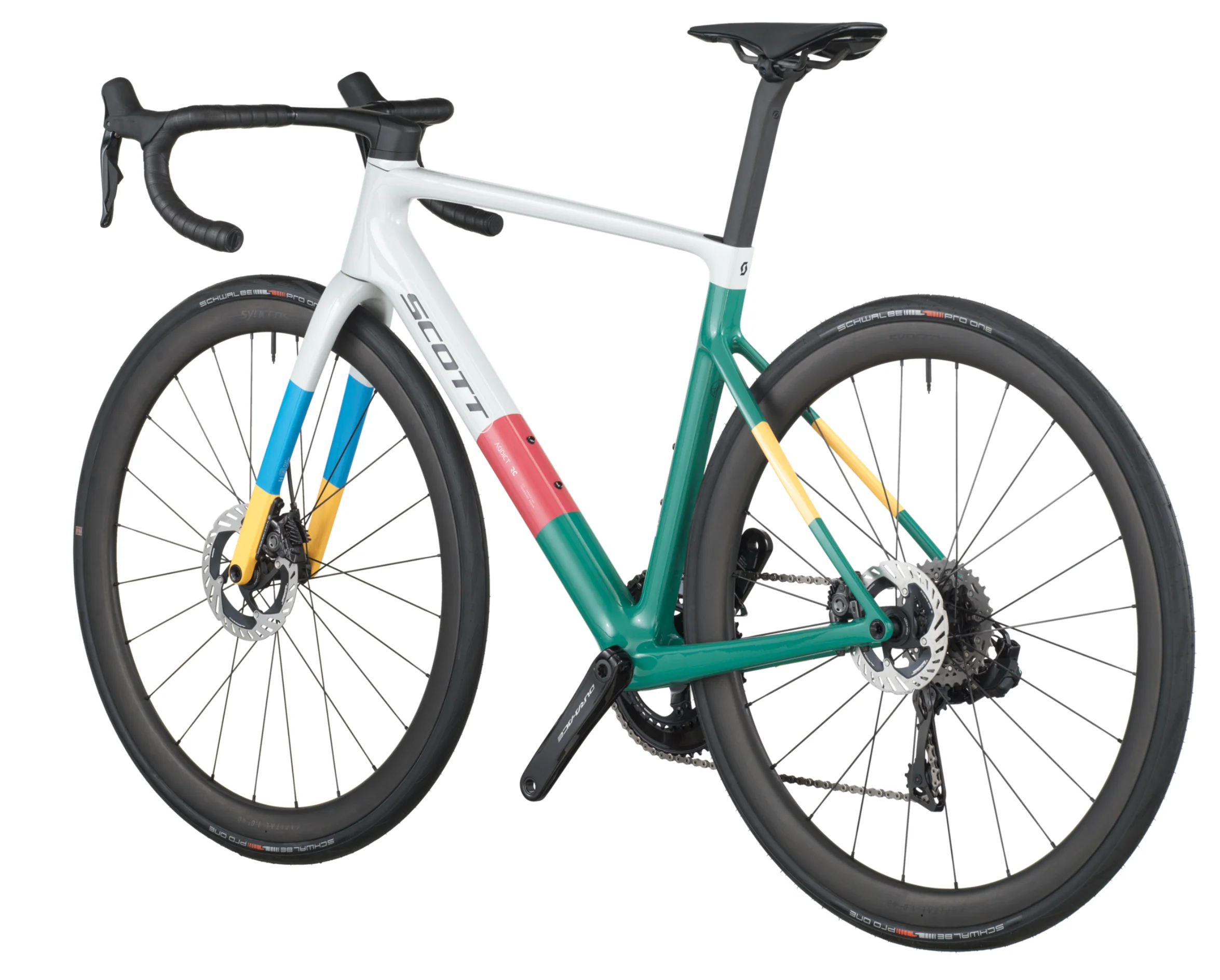 Scott Addict RC Pro Road Bike Beluga Grey Seashore Green - Image 3