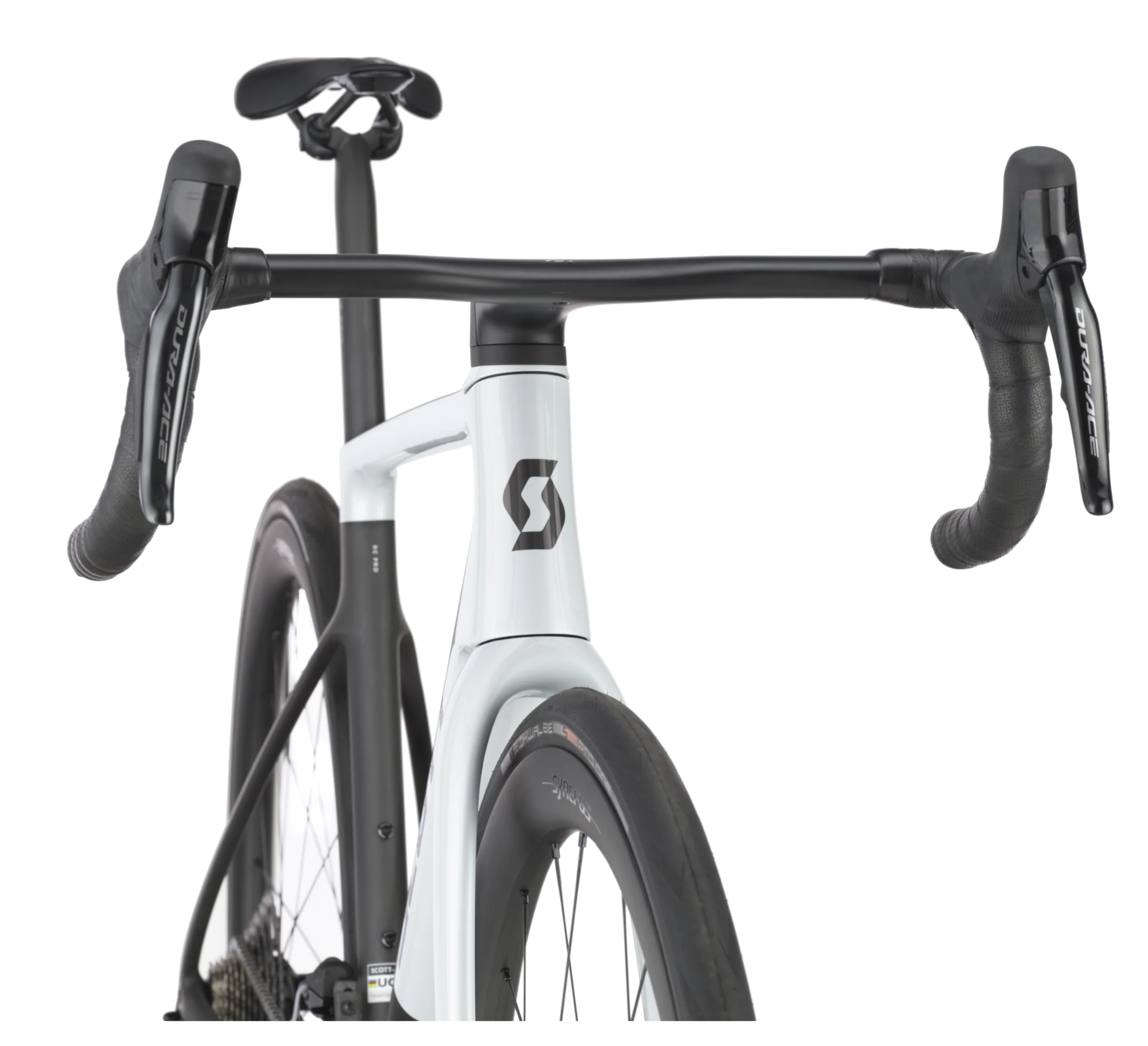 Scott Addict RC Pro Road Bike In Cumulus White Carbon Black - Image 4