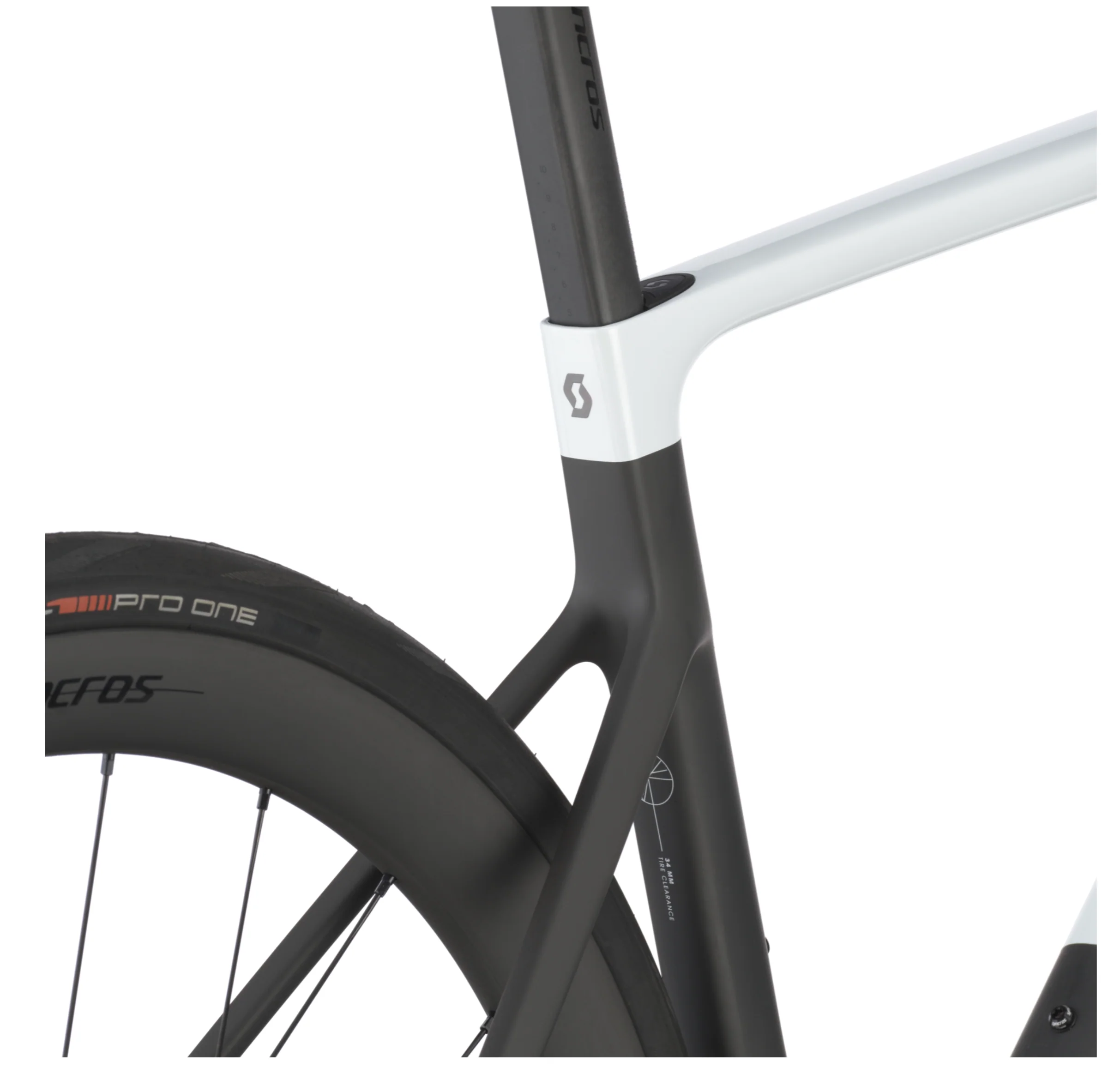Scott Addict RC Pro Road Bike In Cumulus White Carbon Black - Image 6