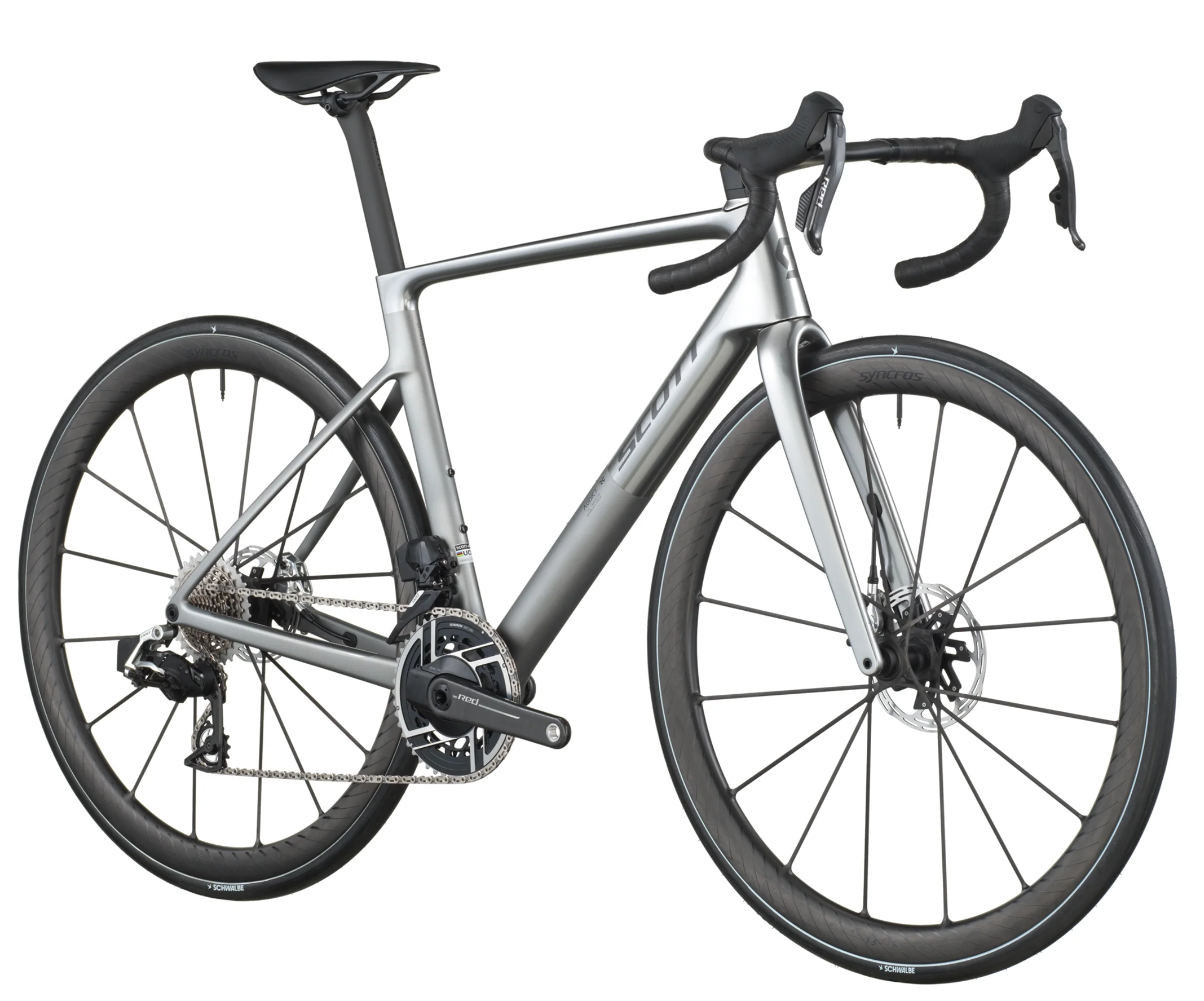 Scott Addict RC Ultimate Road Bike In Chrome Silver - Image 2