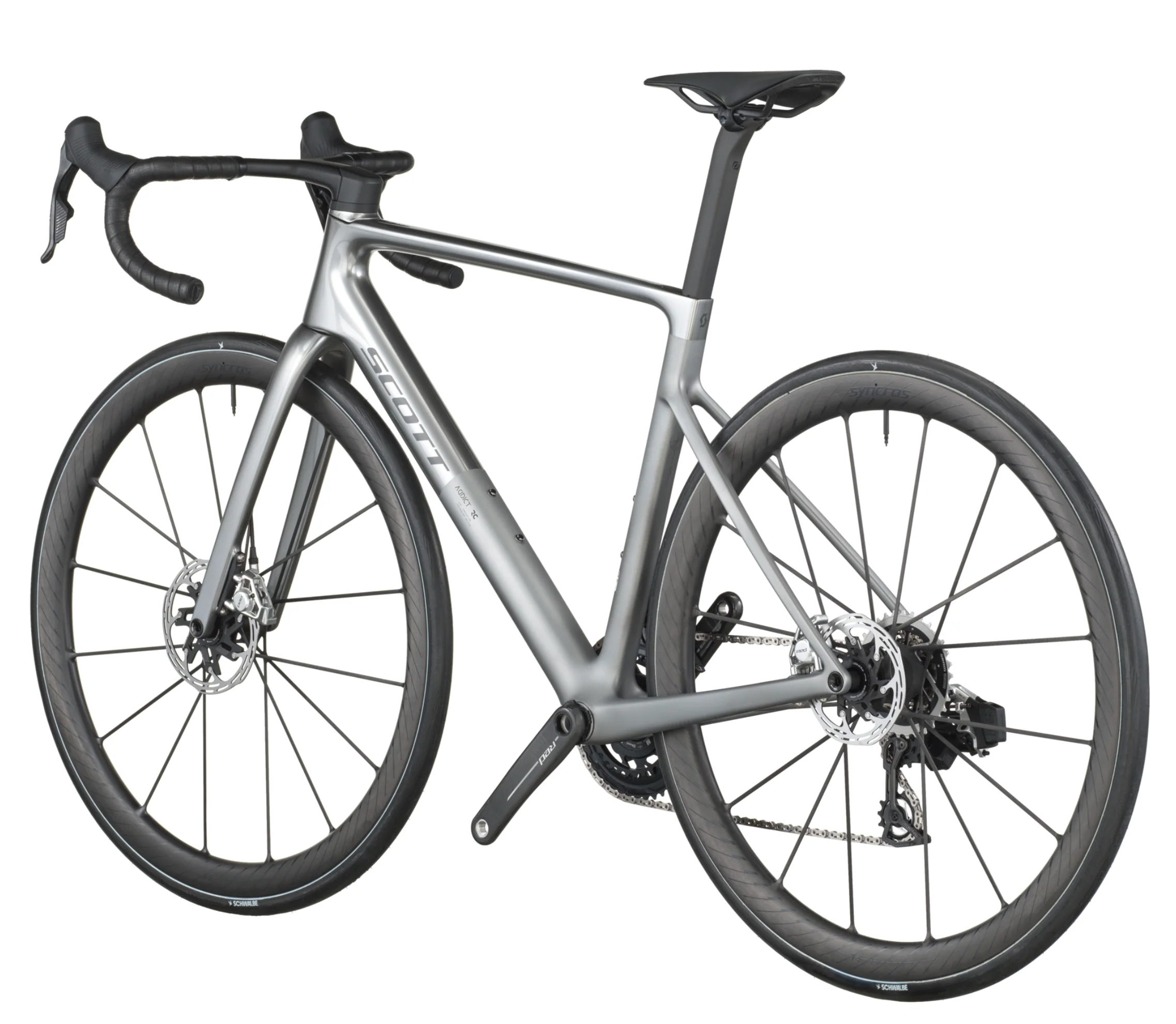 Scott Addict RC Ultimate Road Bike In Chrome Silver - Image 3