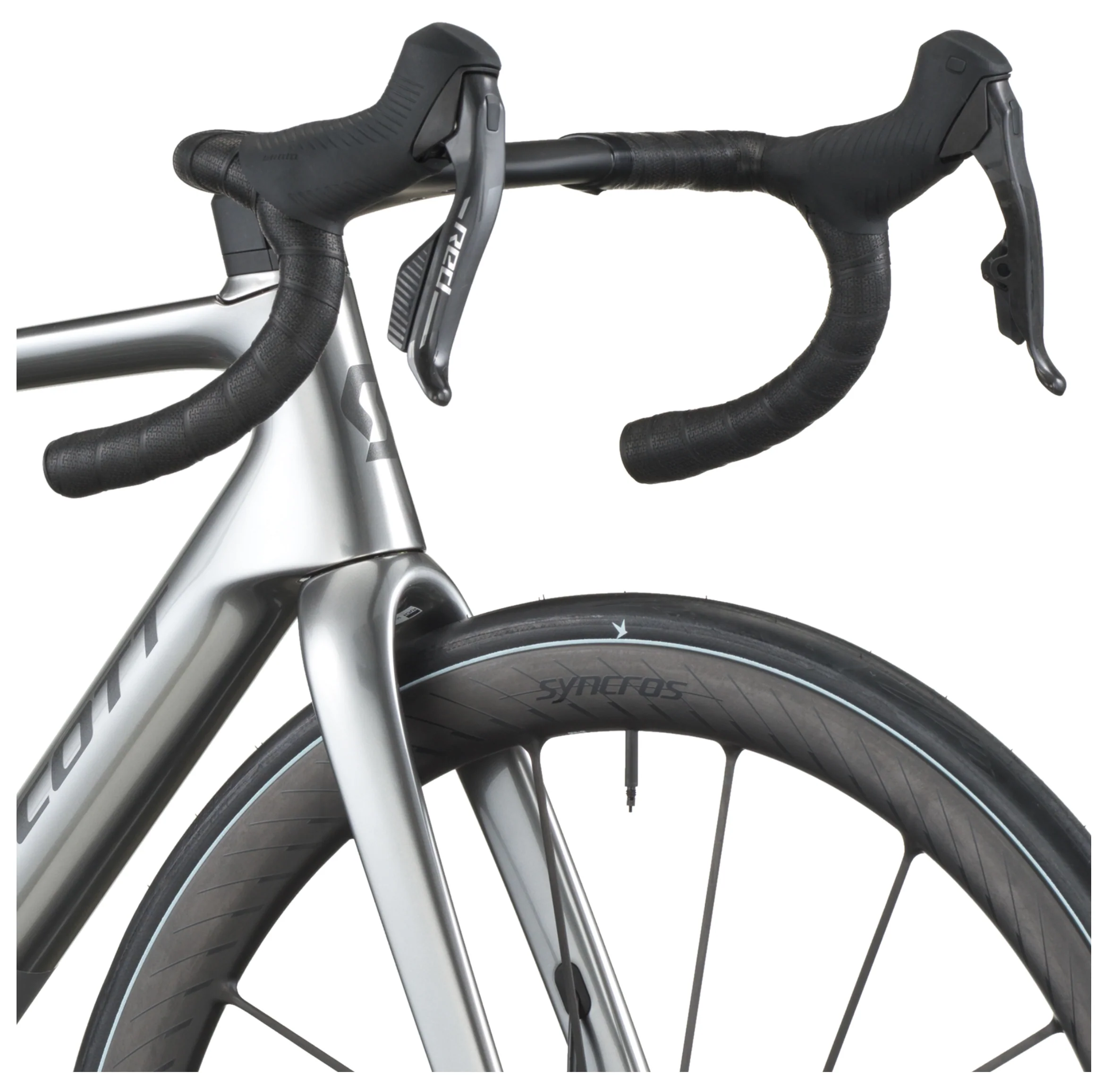 Scott Addict RC Ultimate Road Bike In Chrome Silver - Image 5