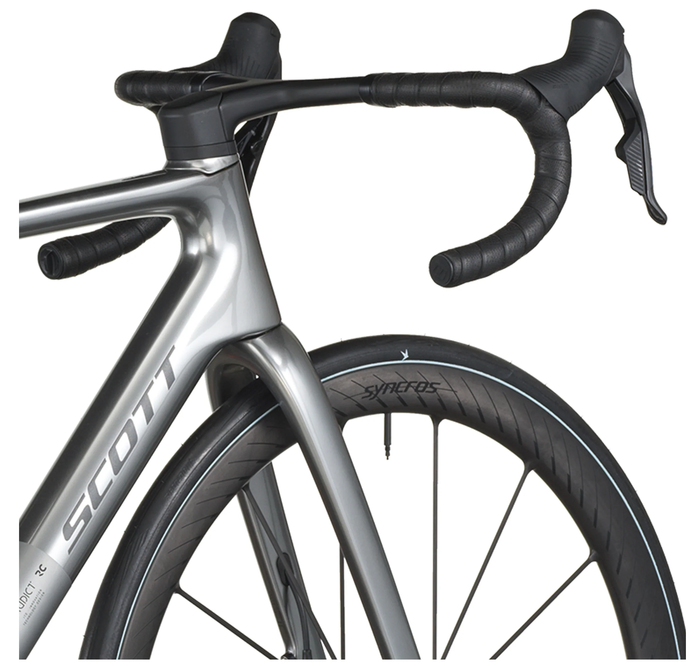 Scott Addict RC Ultimate Road Bike In Chrome Silver - Image 7