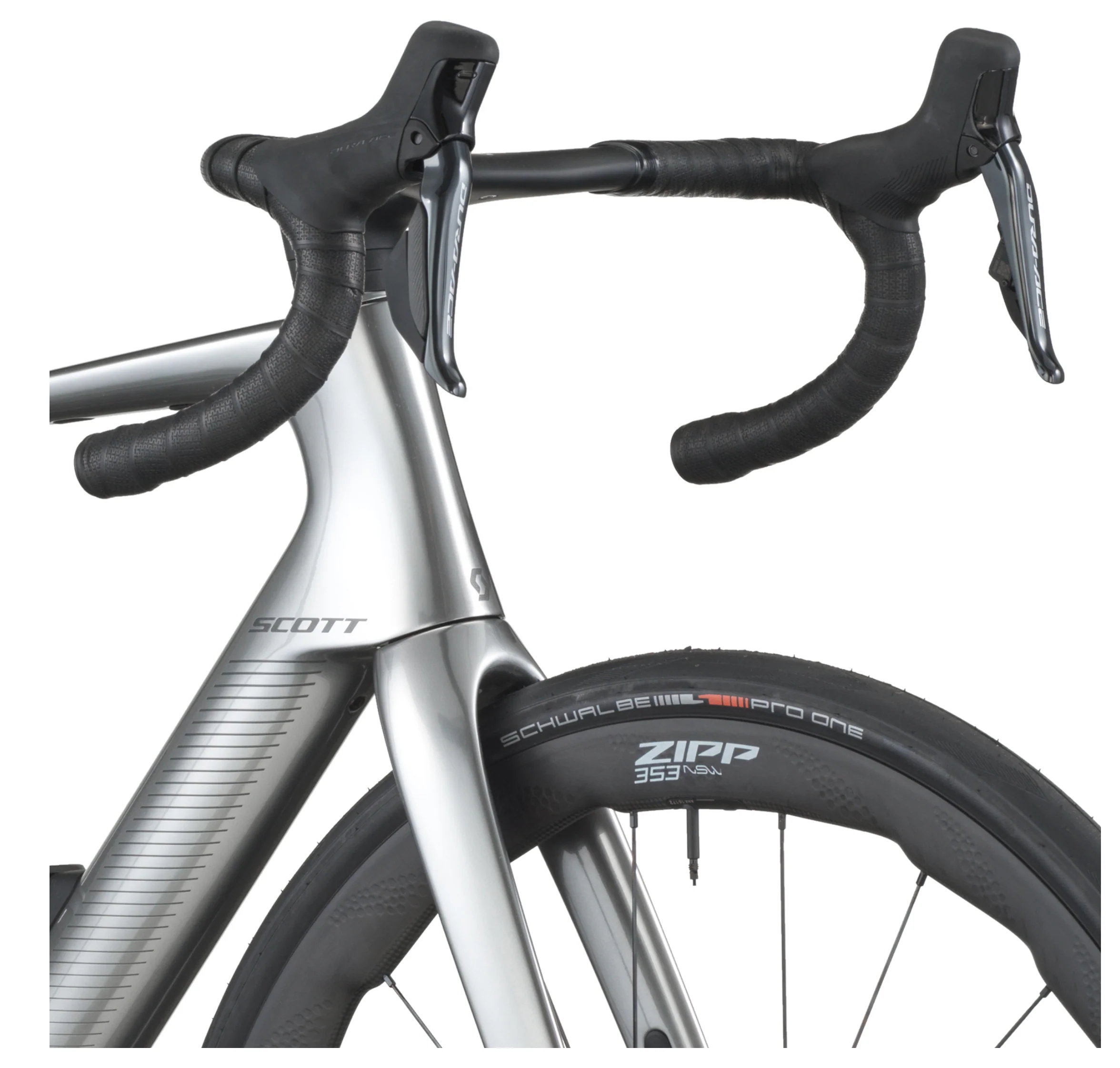 Scott Fastlane Premium Electric Road Bike - Chrome Silver - Image 5