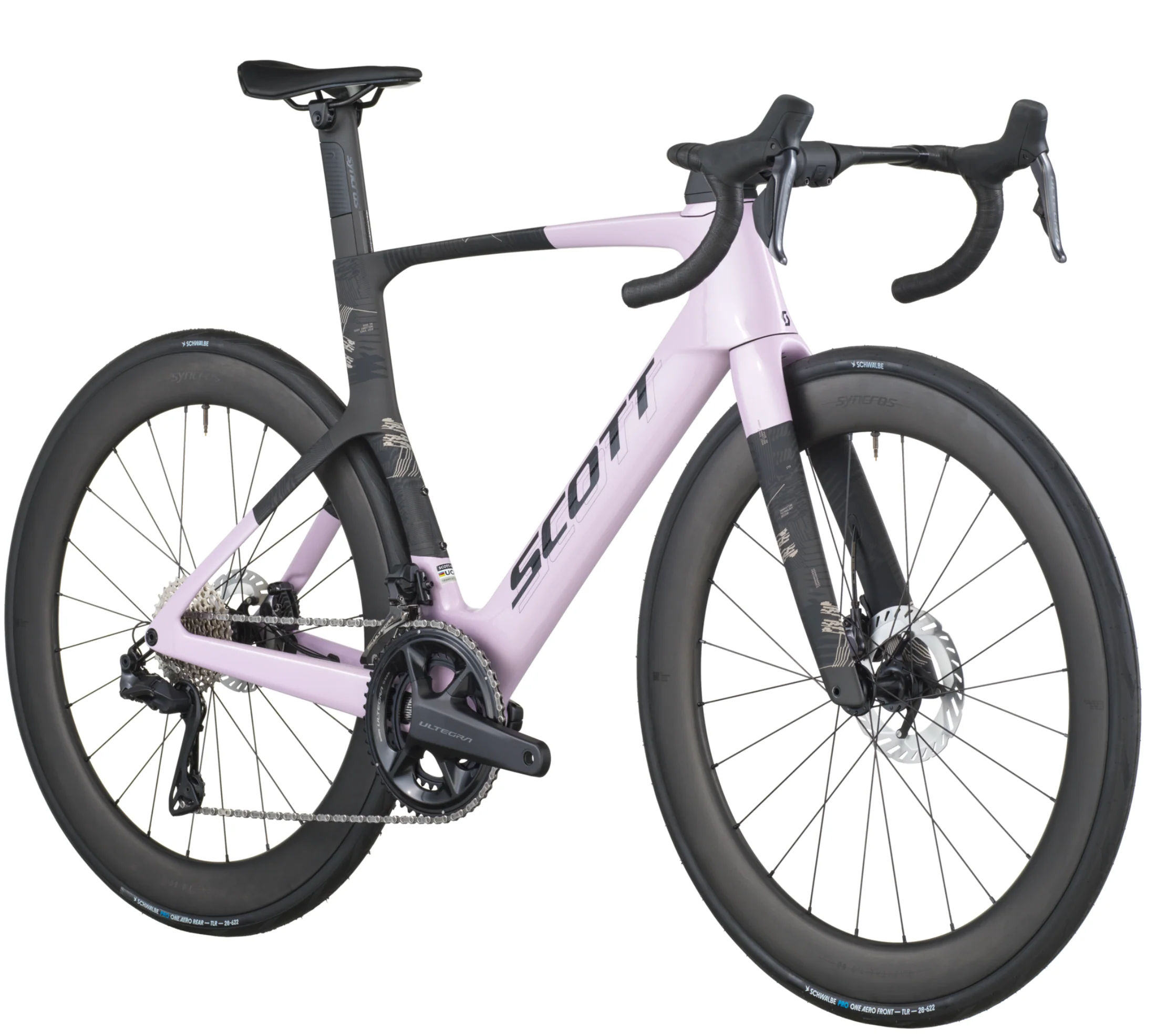 Scott Foil RC 10 Road Bike In Violet Pink Carbon Black - Image 2