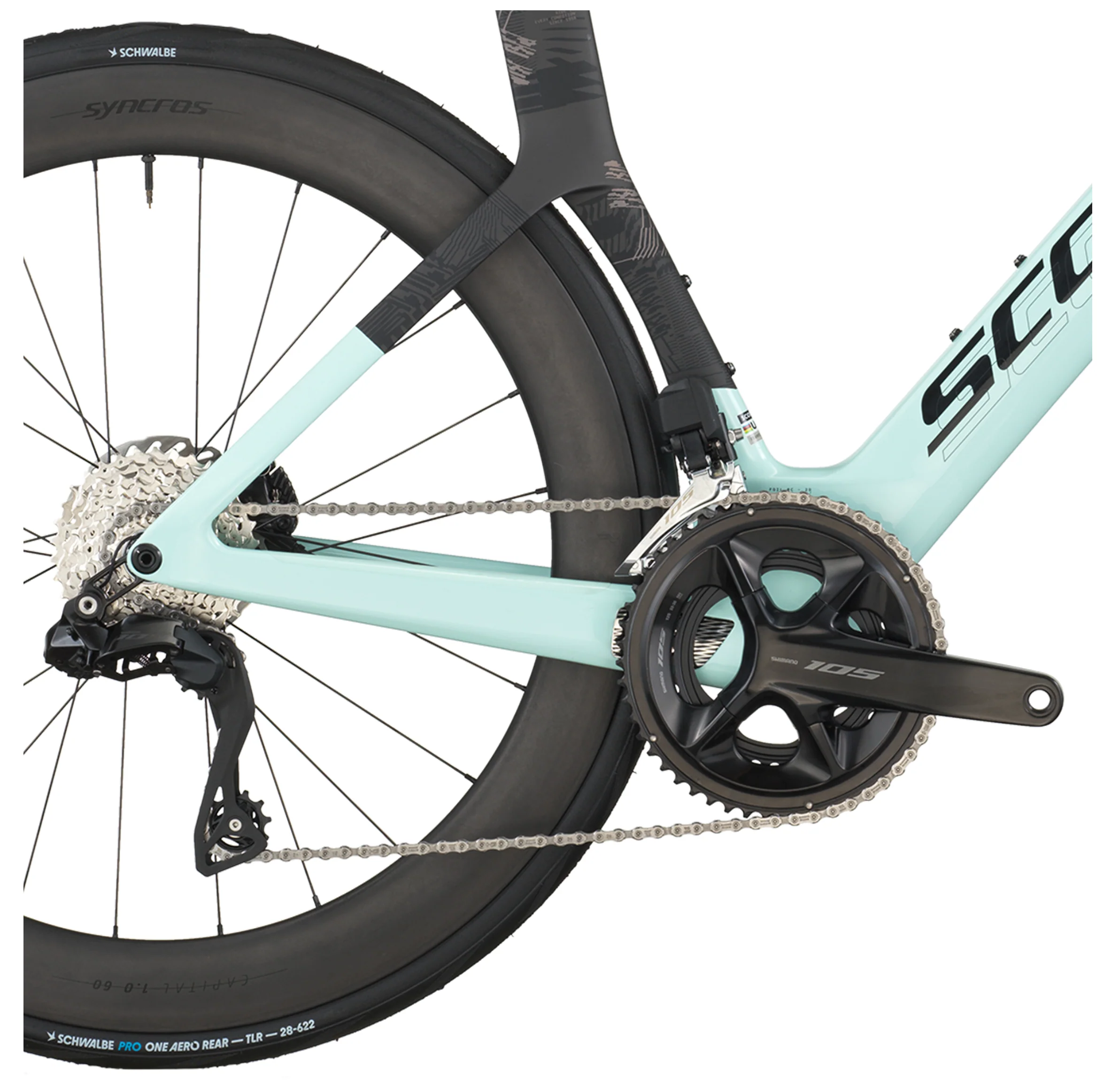Scott Foil RC 20 Road Bike In Gelato Blue Carbon Black - Image 4