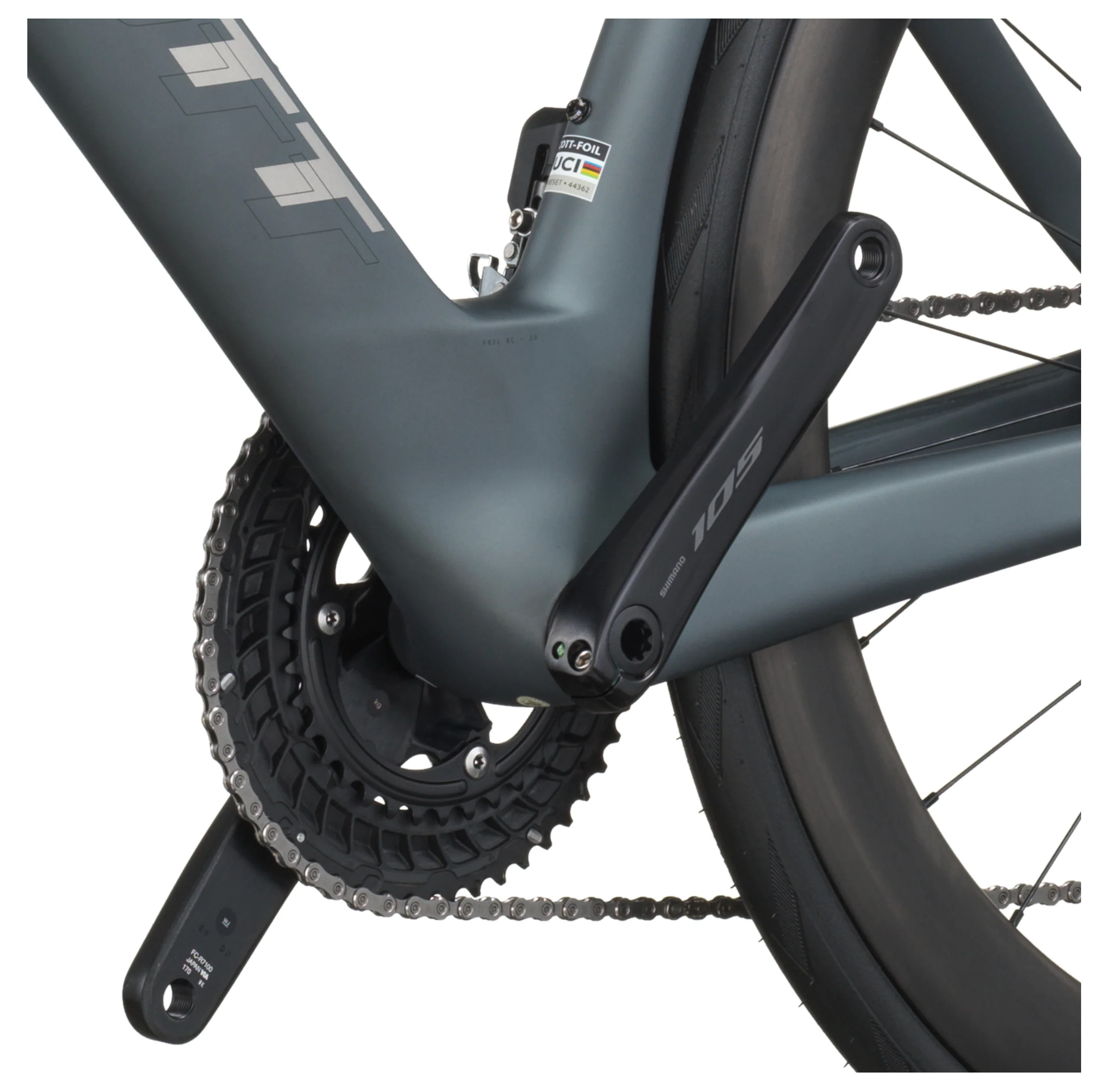Scott Foil RC 20 Road Bike In Carbon Grey - Image 6
