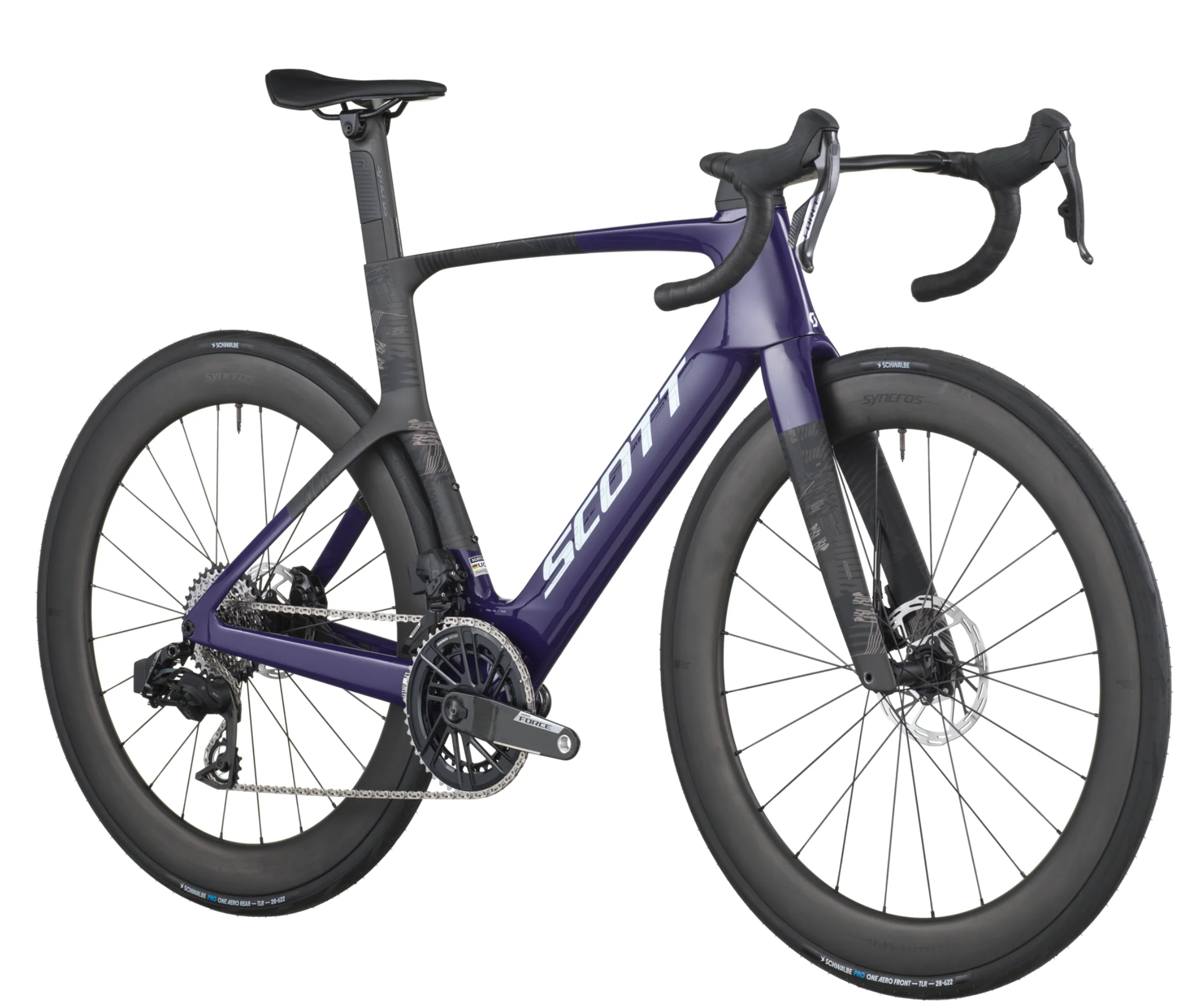 Scott Foil RC Team Road Bike In Grape Purple Carbon Black - Image 2