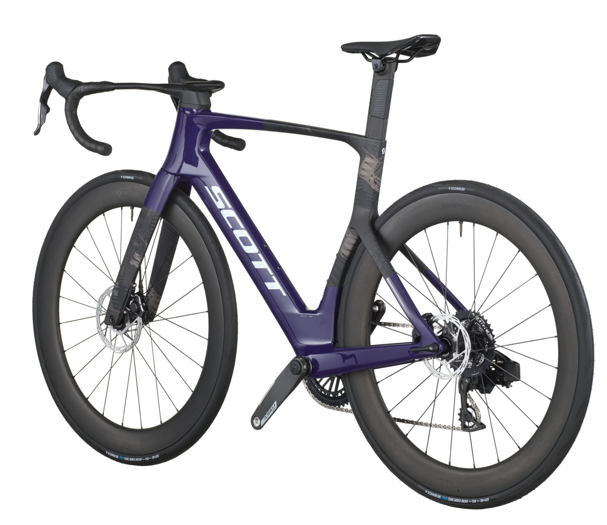Scott Foil RC Team Road Bike In Grape Purple Carbon Black - Image 3