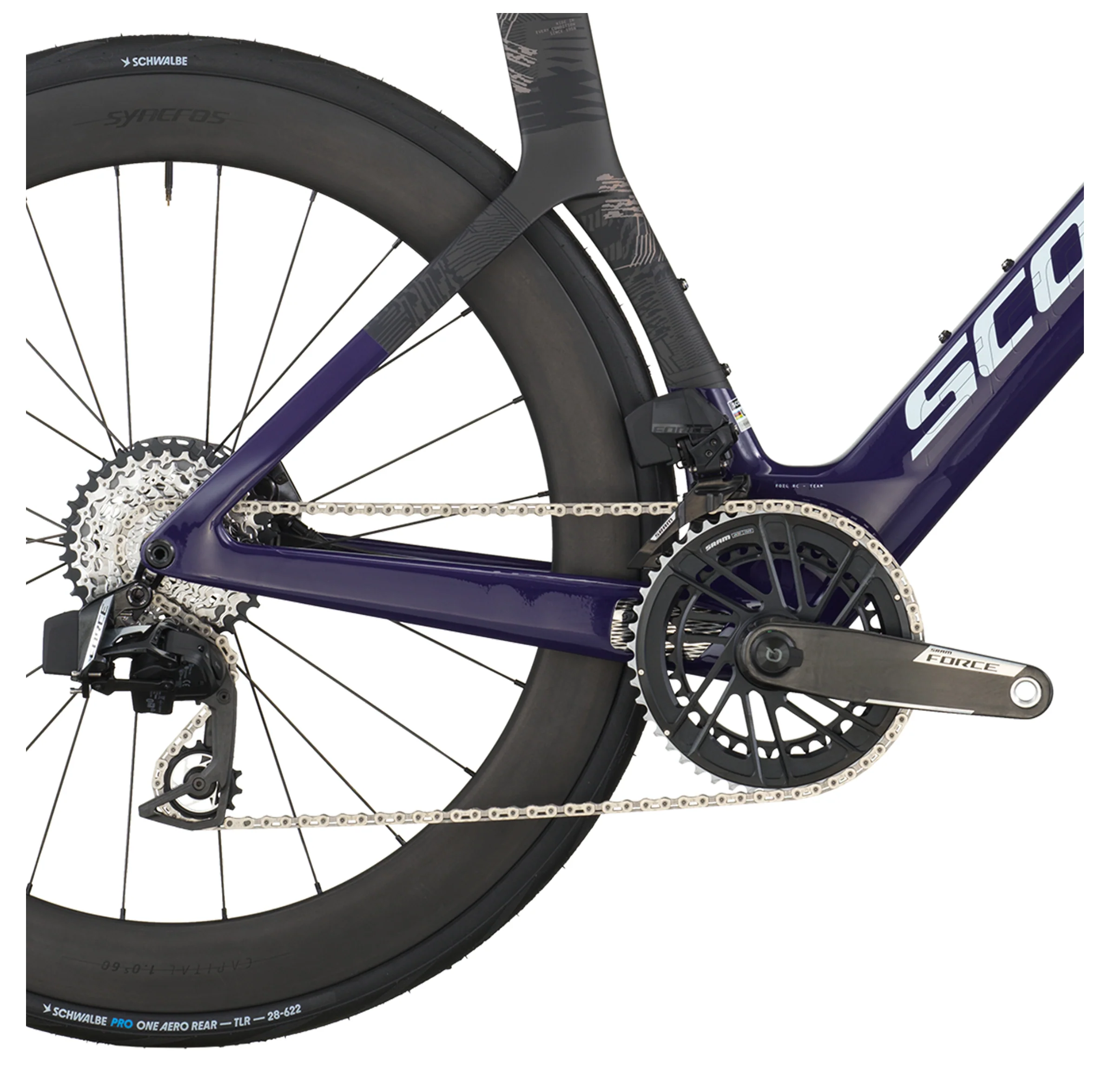 Scott Foil RC Team Road Bike In Grape Purple Carbon Black - Image 4