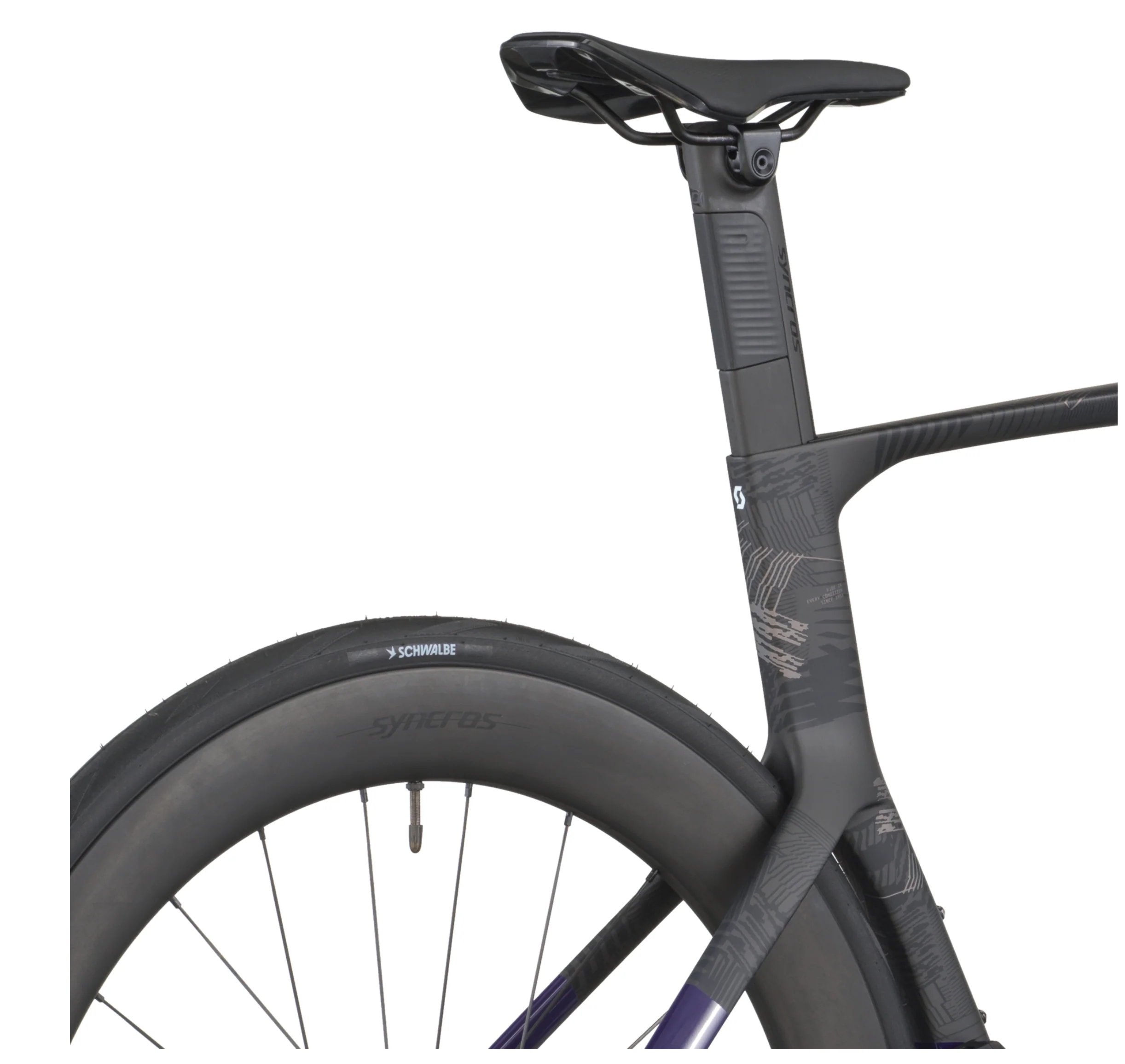Scott Foil RC Team Road Bike In Grape Purple Carbon Black - Image 8