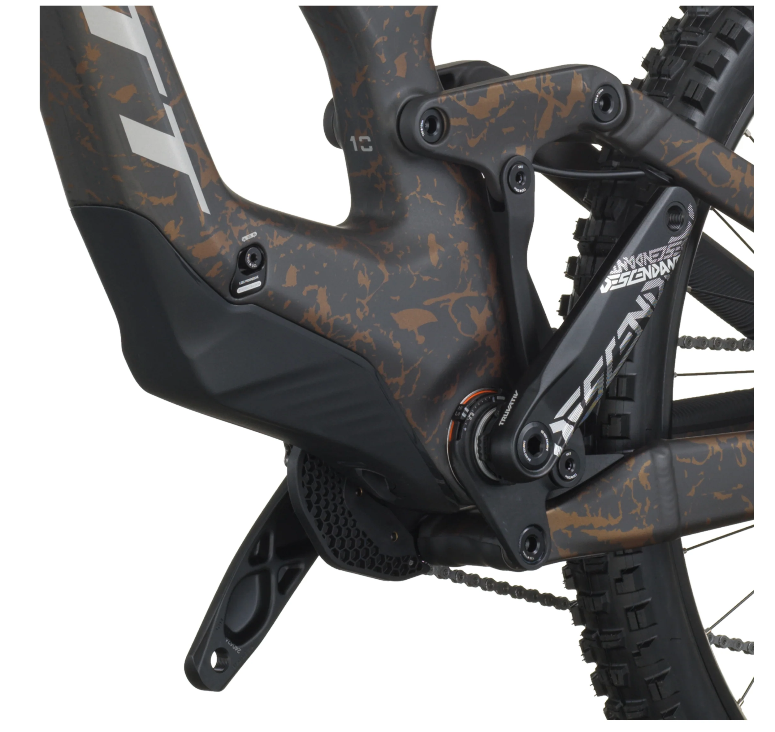Scott Gambler 10 Downhill Full Suspension Mountain Bike In Carbon Black Crackle Bronze - Image 6