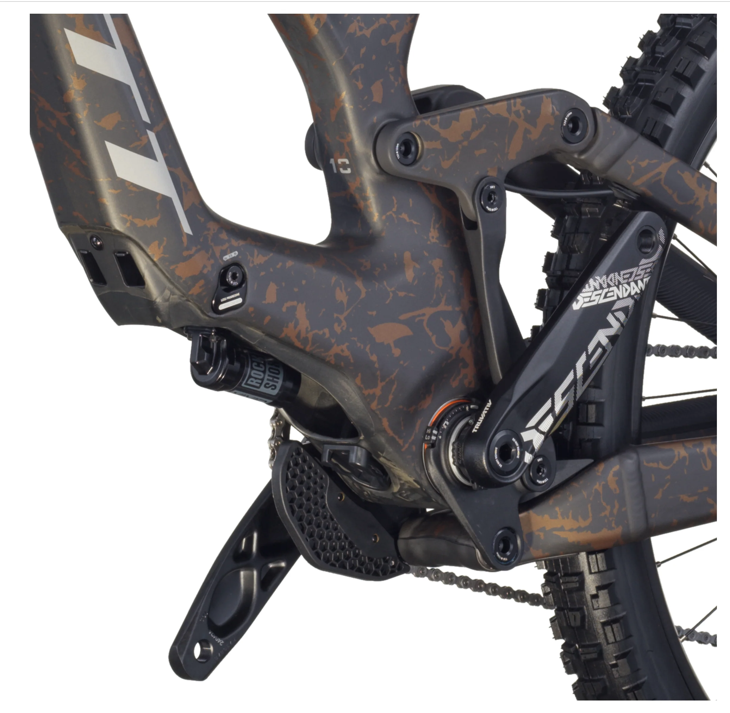 Scott Gambler 10 Downhill Full Suspension Mountain Bike In Carbon Black Crackle Bronze - Image 8