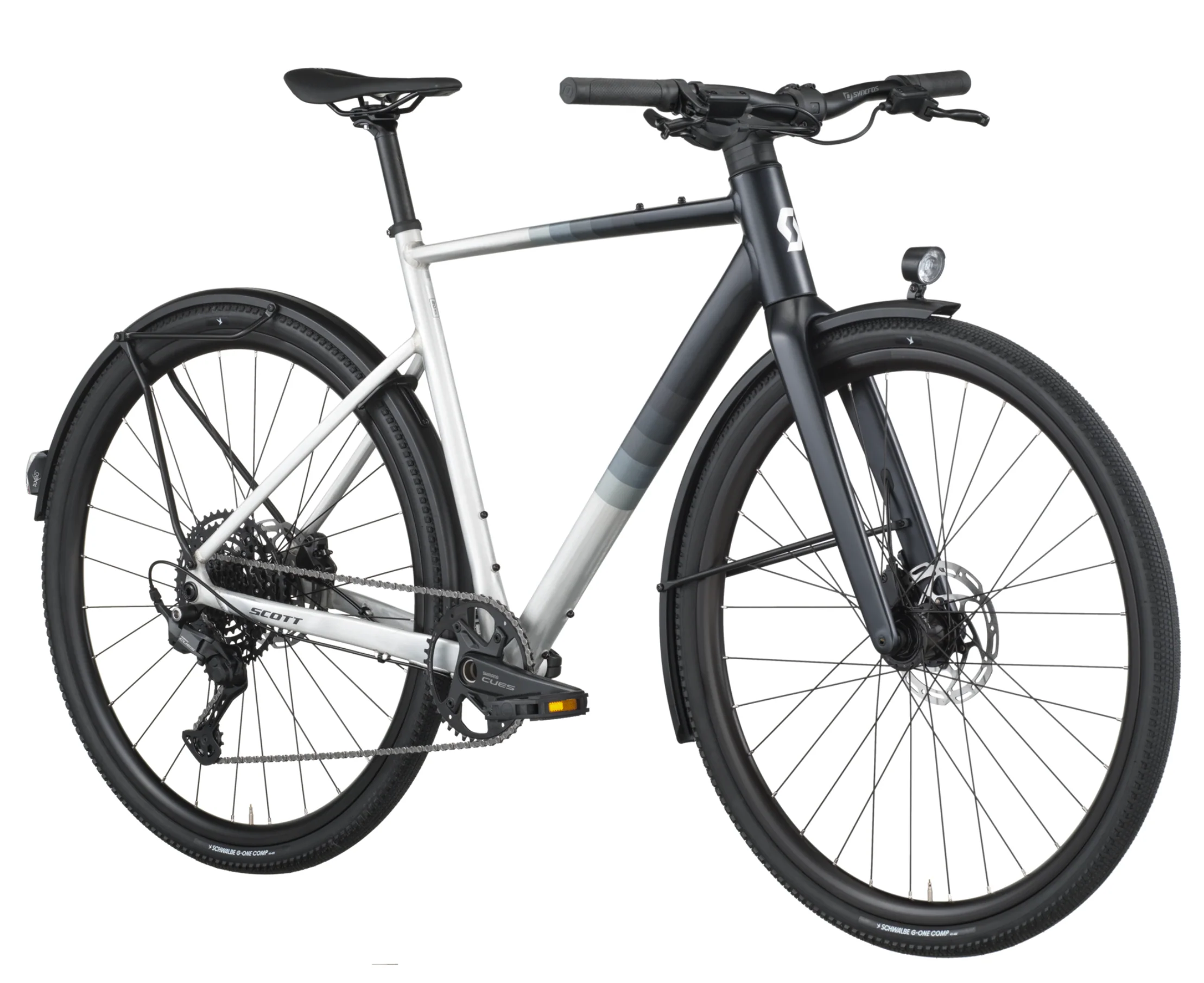 Scott Metrix 20 EQ Flat Bar Road Bike - Alloy Silver Black - Image 2